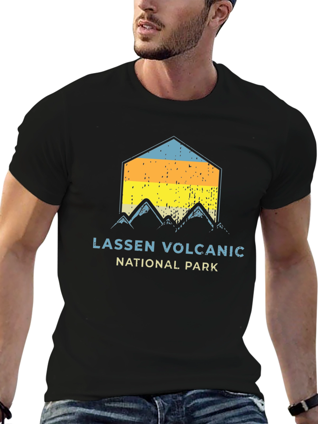 Lassen Volcanic National Park Black Graphic T-Shirt