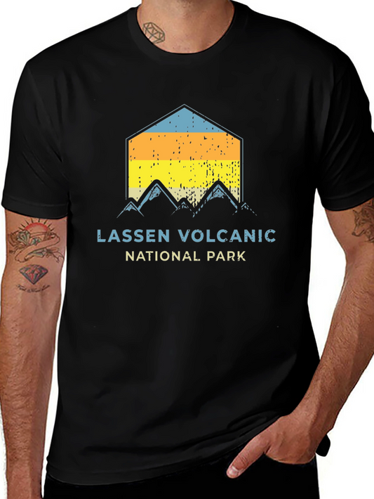 Lassen Volcanic National Park Black Graphic T-Shirt