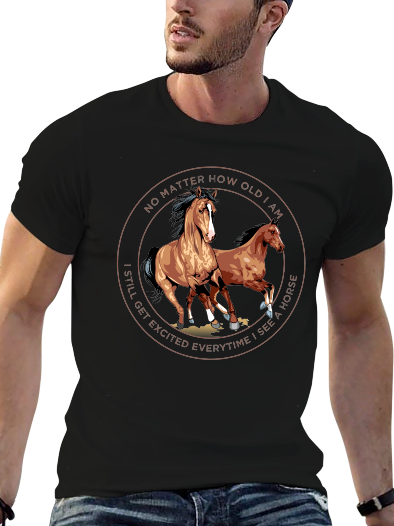 Horse Graphic T-Shirt -  Animal Lover Tee