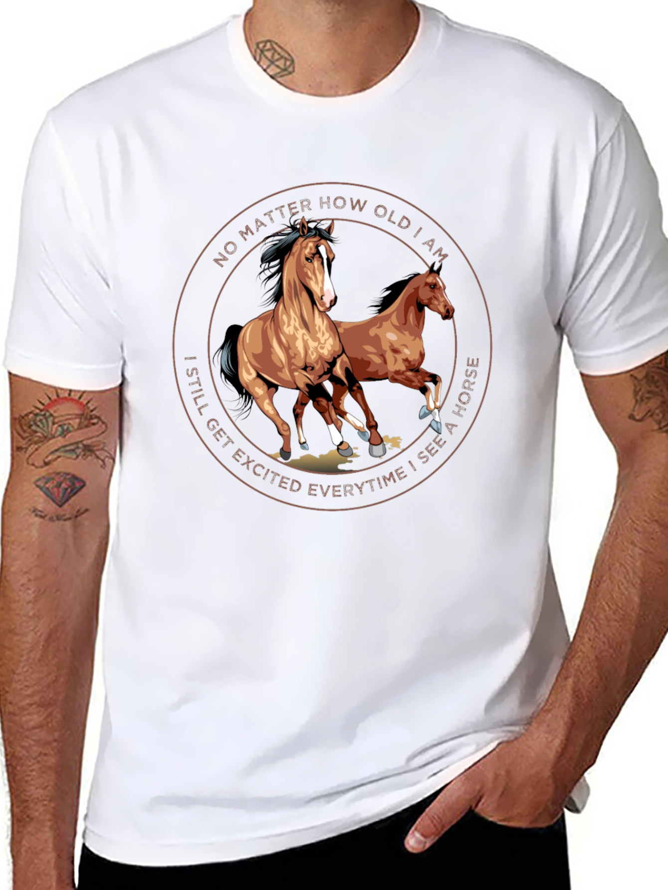 Horse Graphic T-Shirt -  Animal Lover Tee