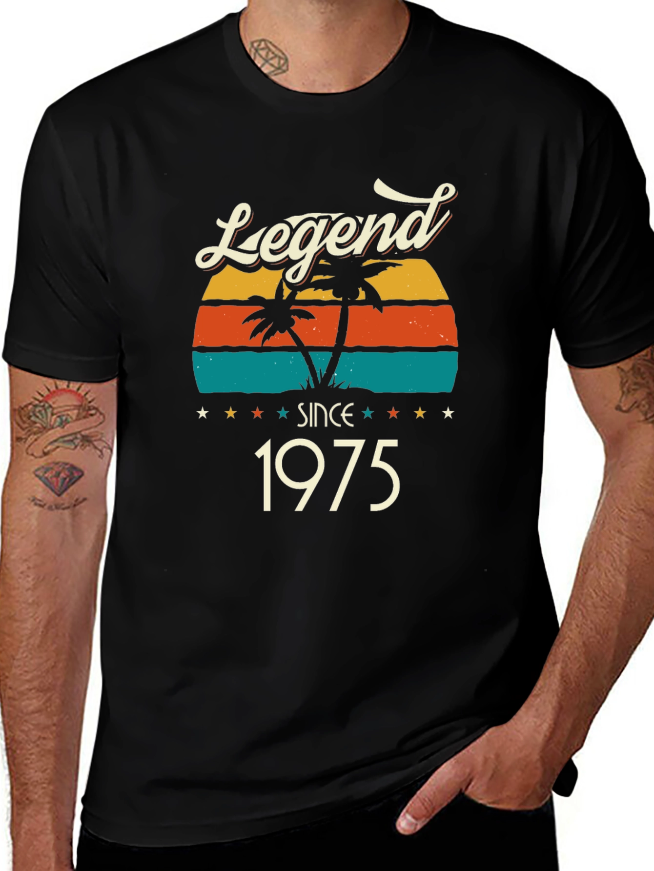Legend Since 1975 T-Shirt Retro Sunset