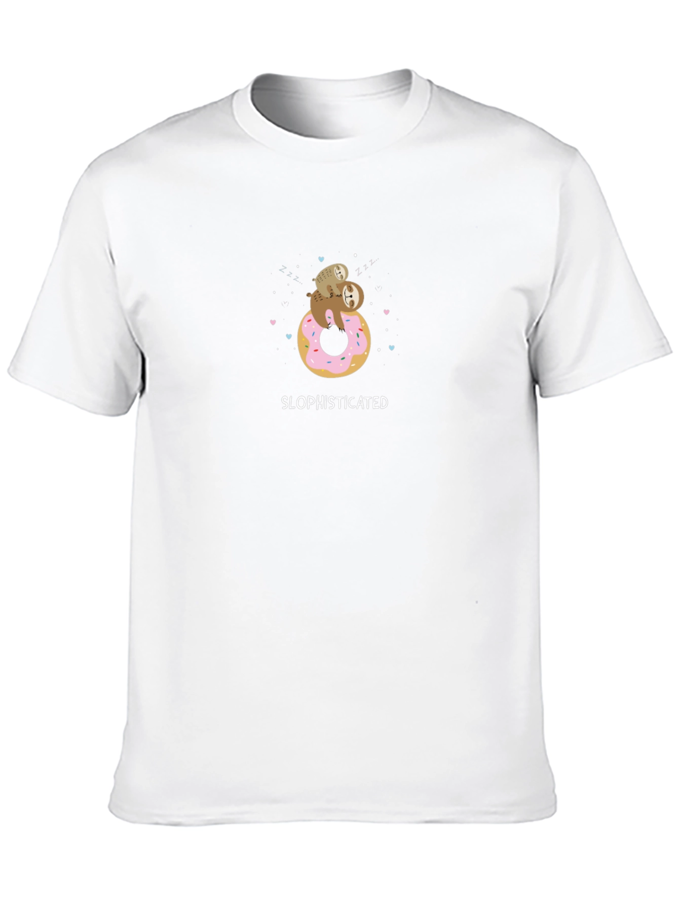 Slophisticated Sloth on Donut T-Shirt