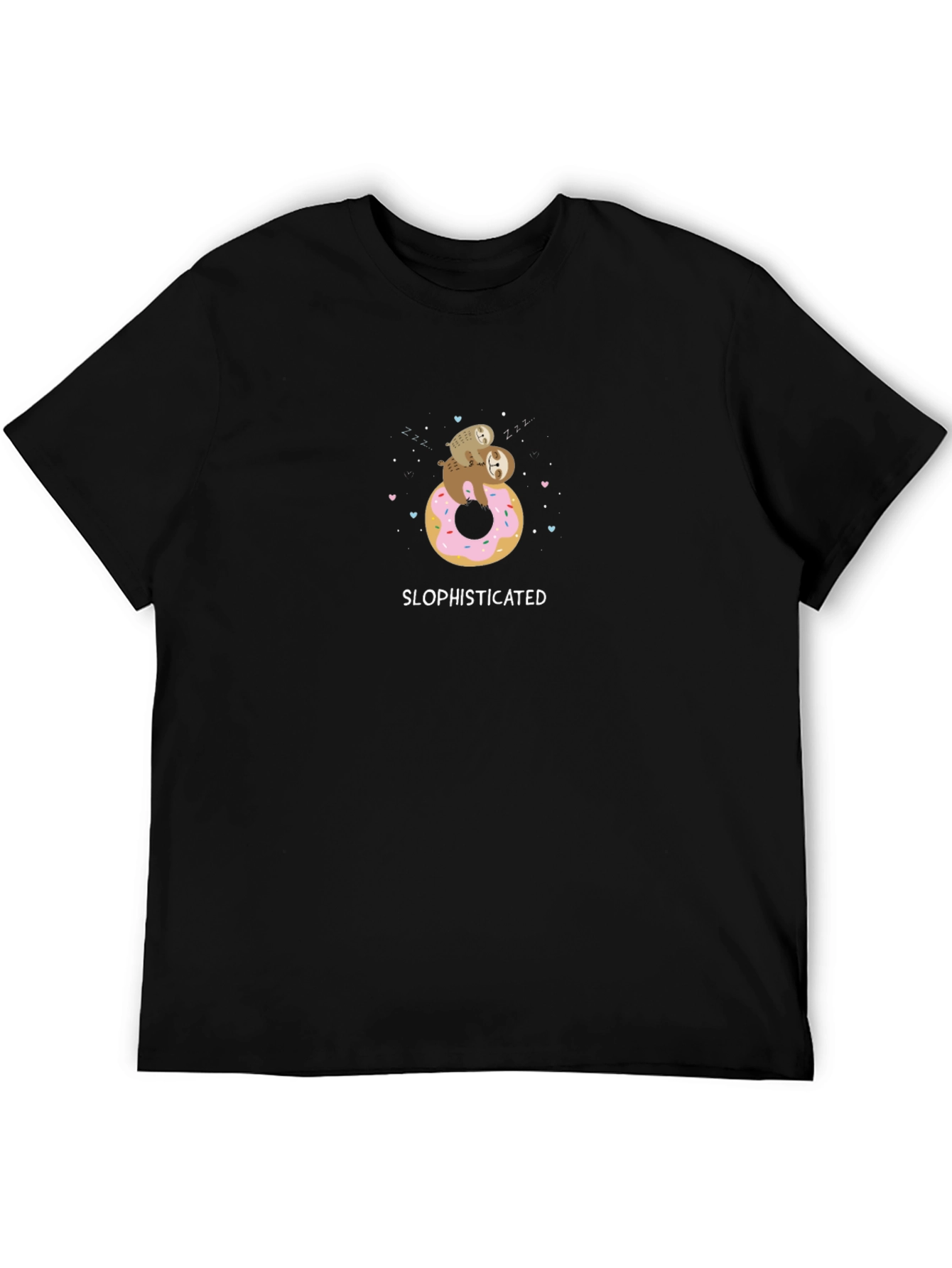 Slophisticated Sloth on Donut T-Shirt