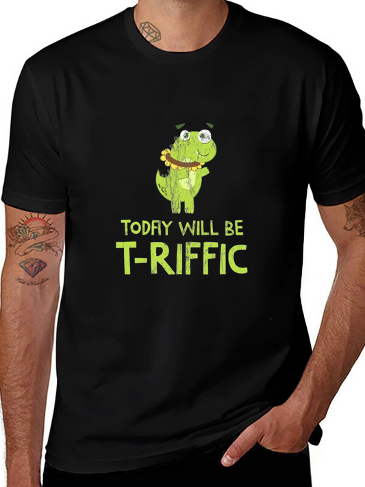 Funny T-Riffic Dinosaur Graphic Mens T-Shirt