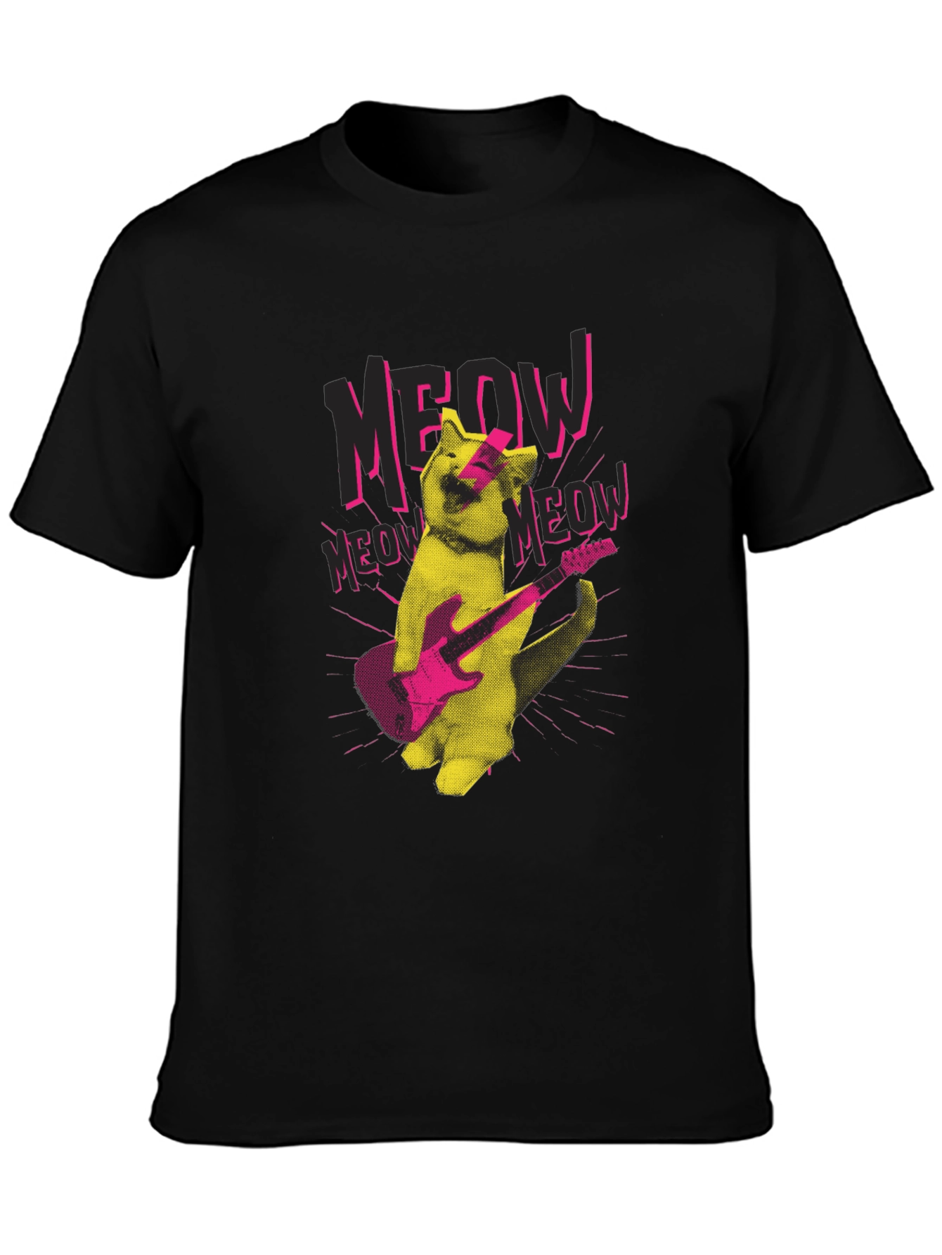 Rock Cat Graphic T-Shirt - Meow Music!