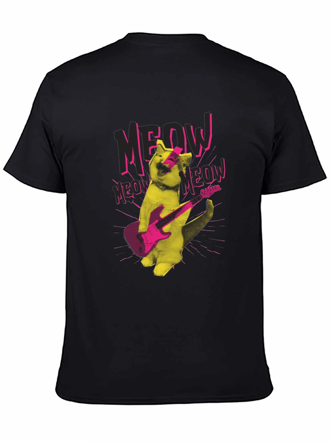 Rock Cat Graphic T-Shirt - Meow Music!