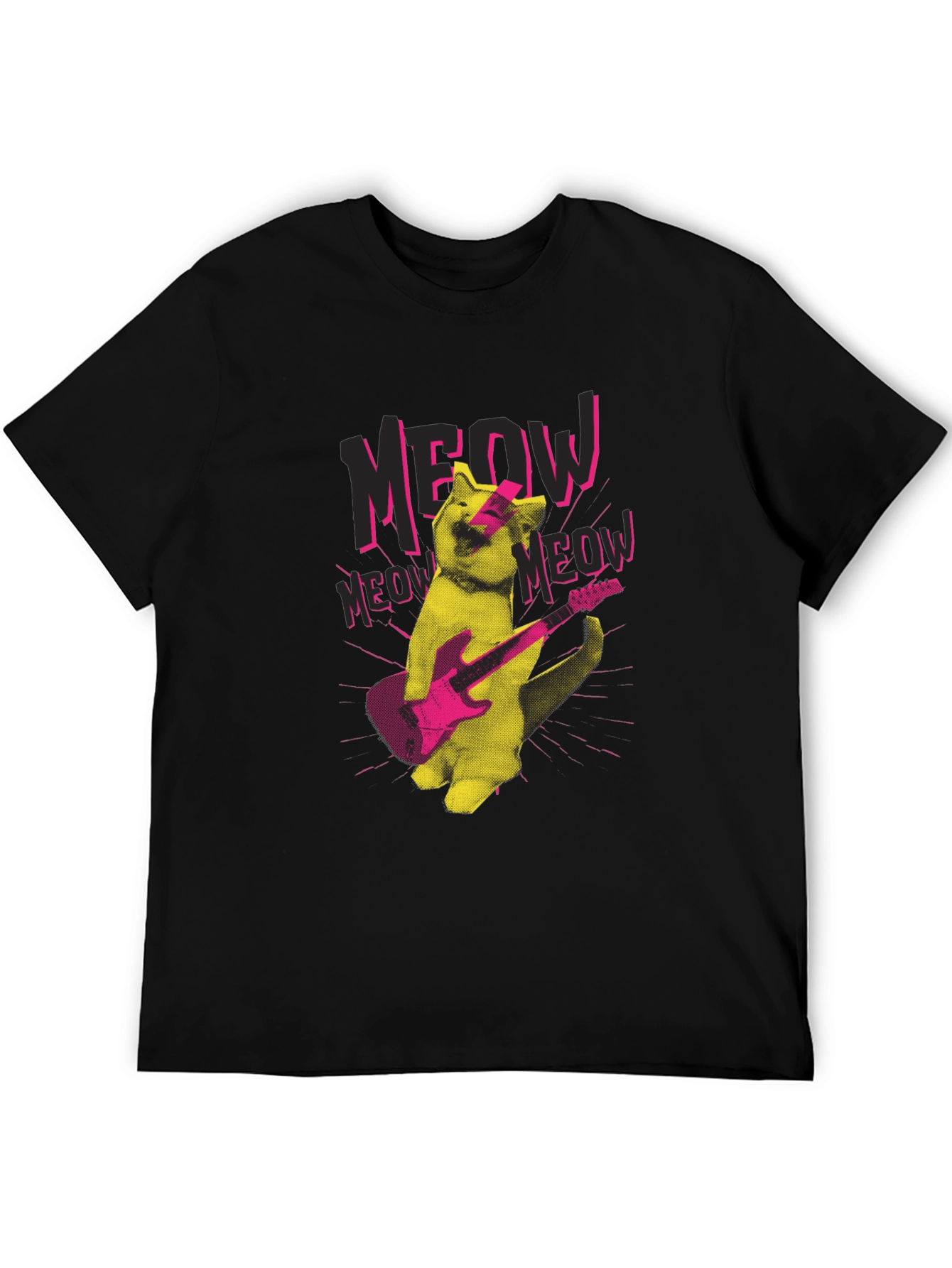 Rock Cat Graphic T-Shirt - Meow Music!