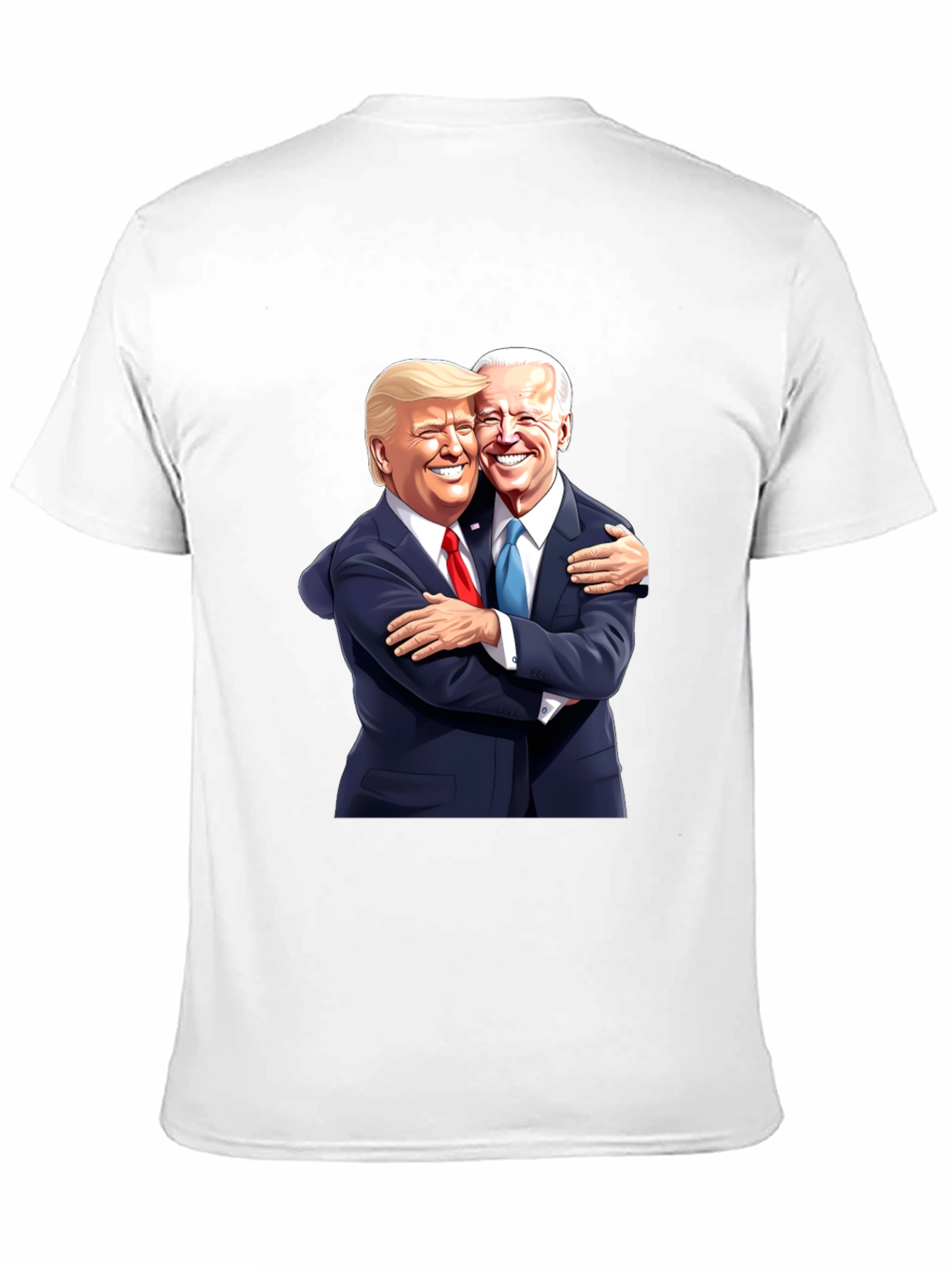 Trump and Biden Hug Graphic Tee - Black