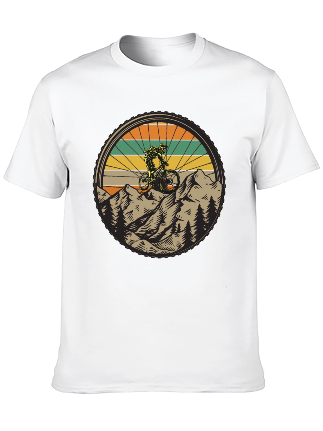 Mountain Bike Rider T-Shirt - Adventure Style