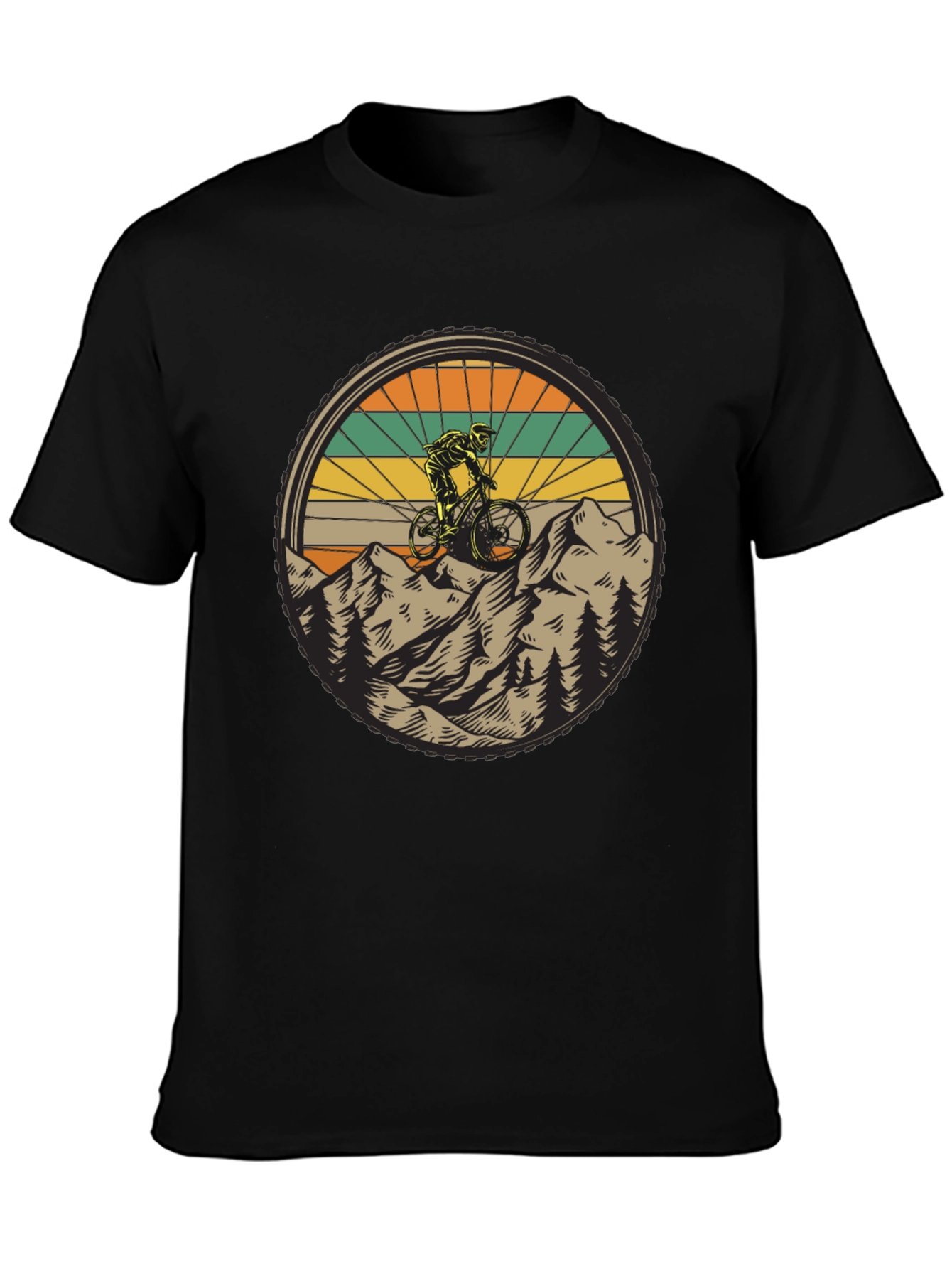 Mountain Bike Rider T-Shirt - Adventure Style