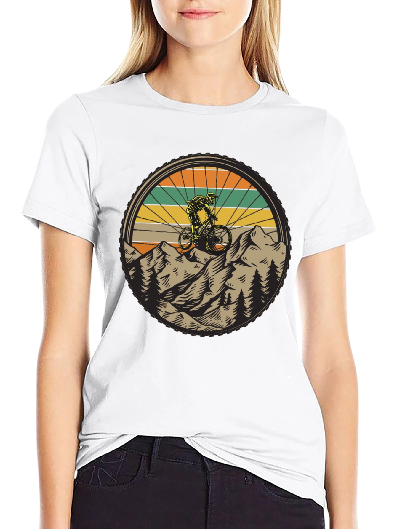 Mountain Bike Rider T-Shirt - Adventure Style