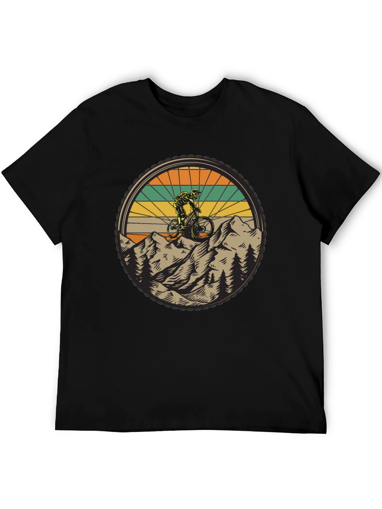 Mountain Bike Rider T-Shirt - Adventure Style