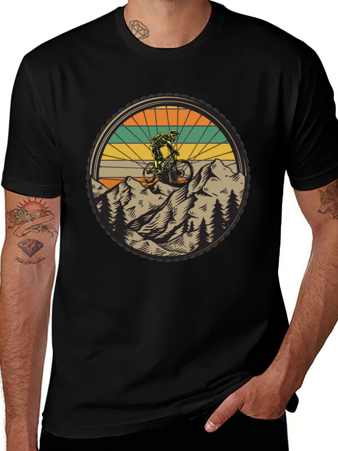 Mountain Bike Rider T-Shirt - Adventure Style