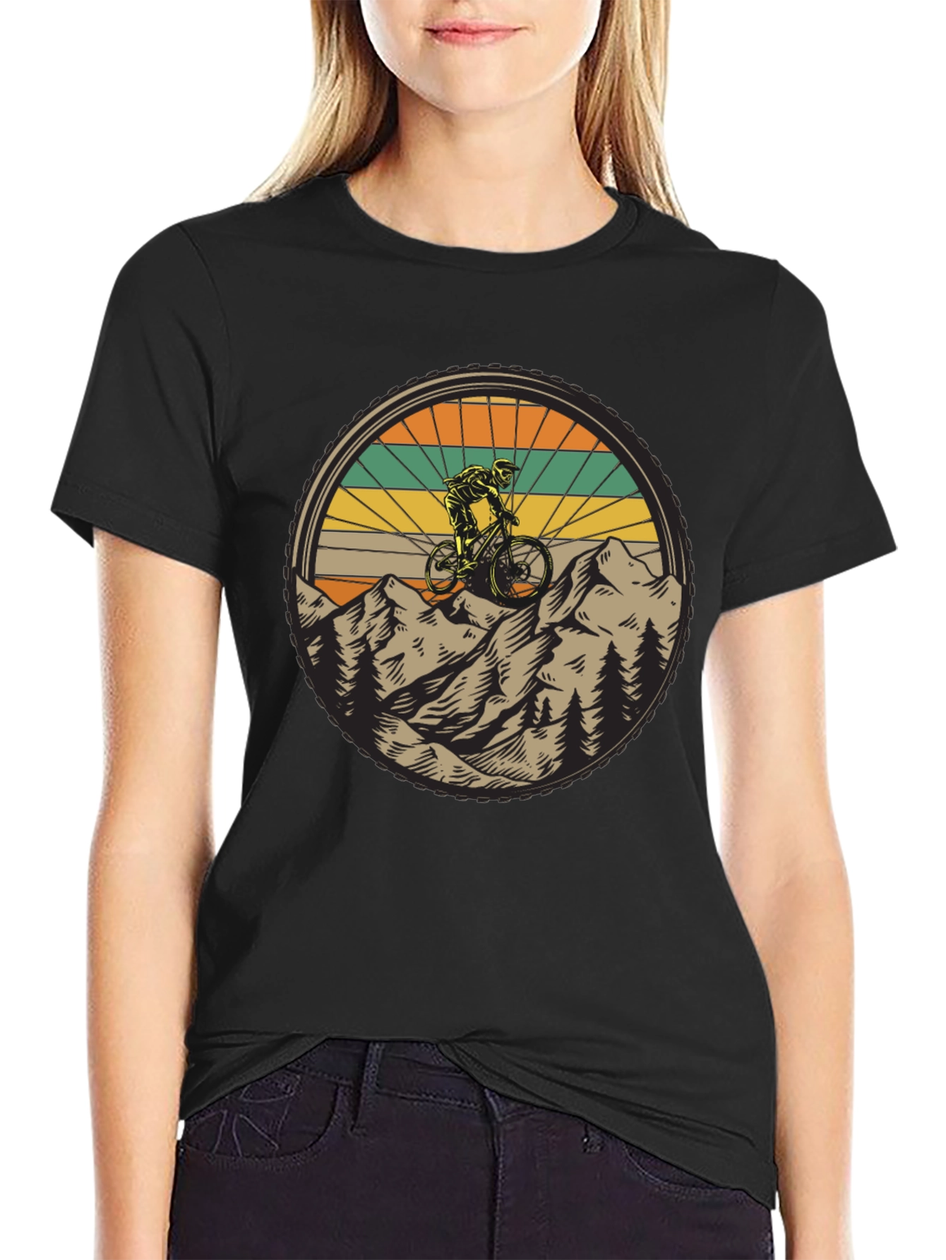 Mountain Bike Rider T-Shirt - Adventure Style