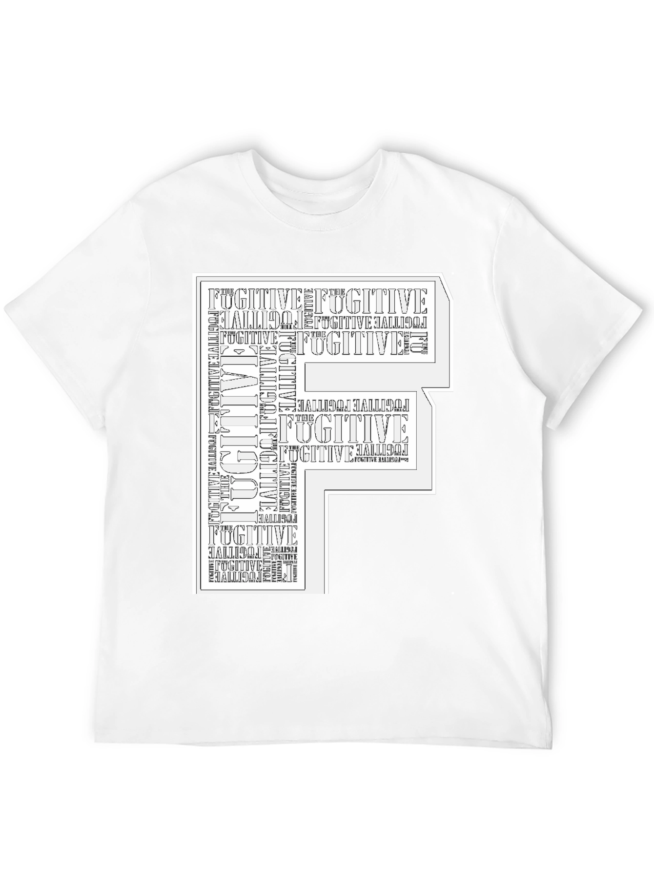 Fugitive Graphic Print Black T-Shirt