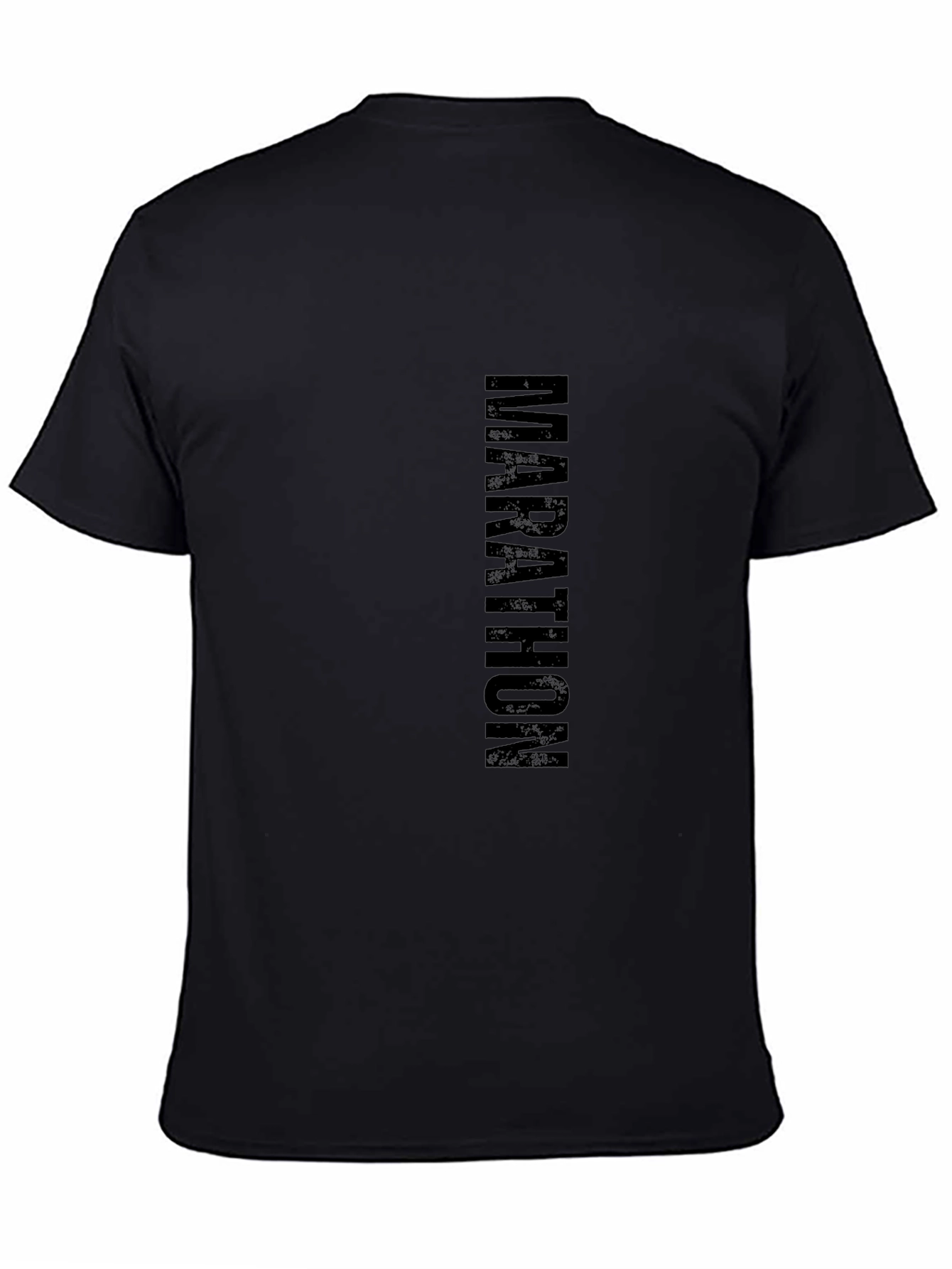 Marathon Runner Black Cotton T-Shirt