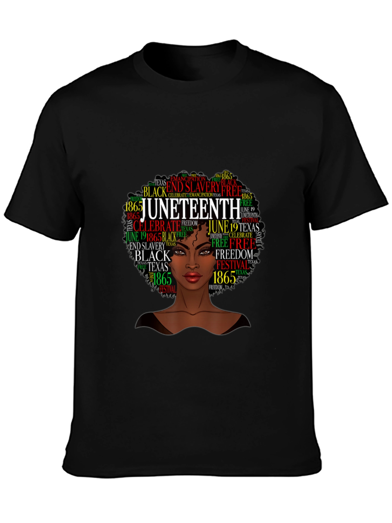 Juneteenth Afro Woman Black Pride T-Shirt