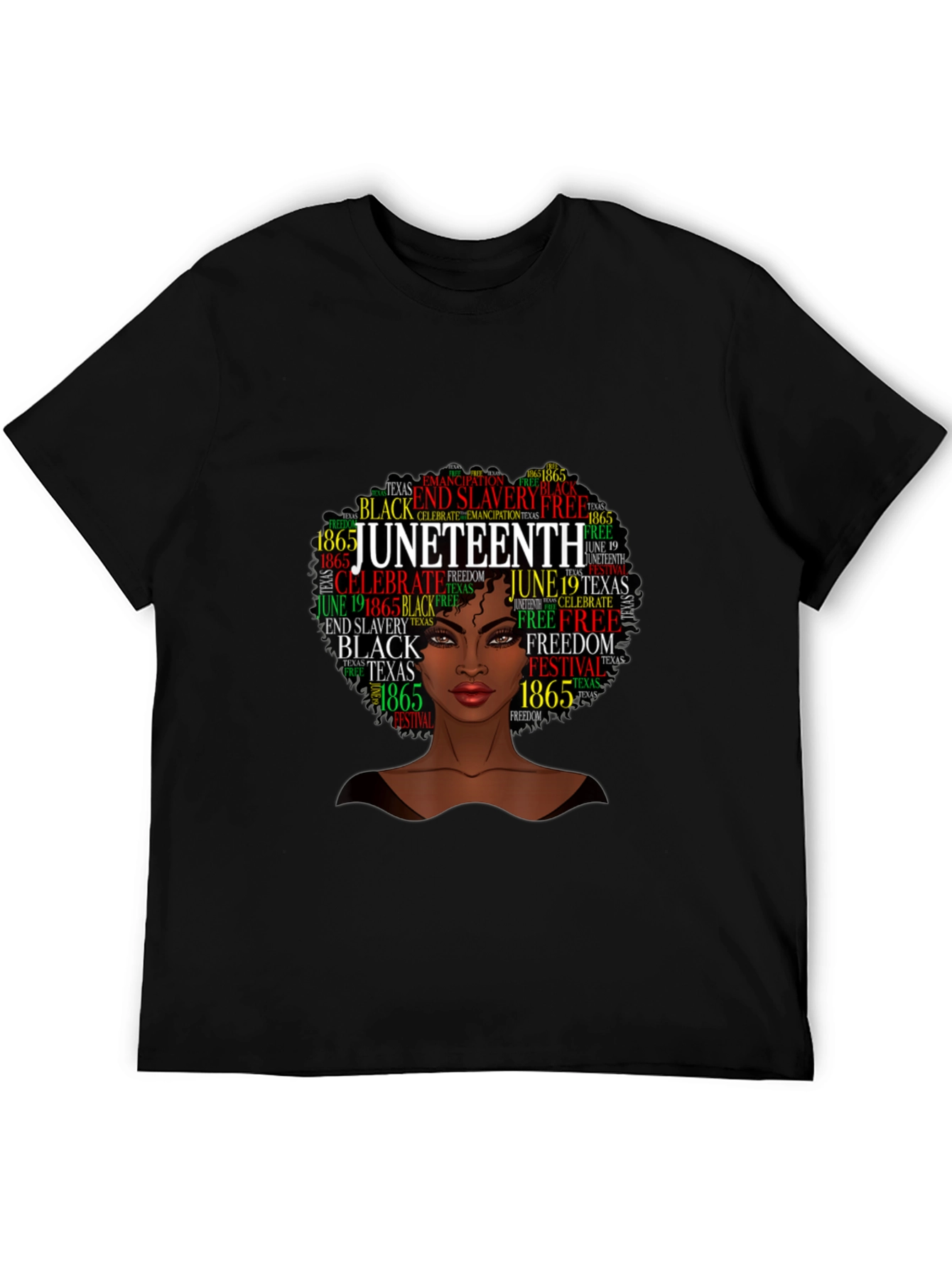 Juneteenth Afro Woman Black Pride T-Shirt