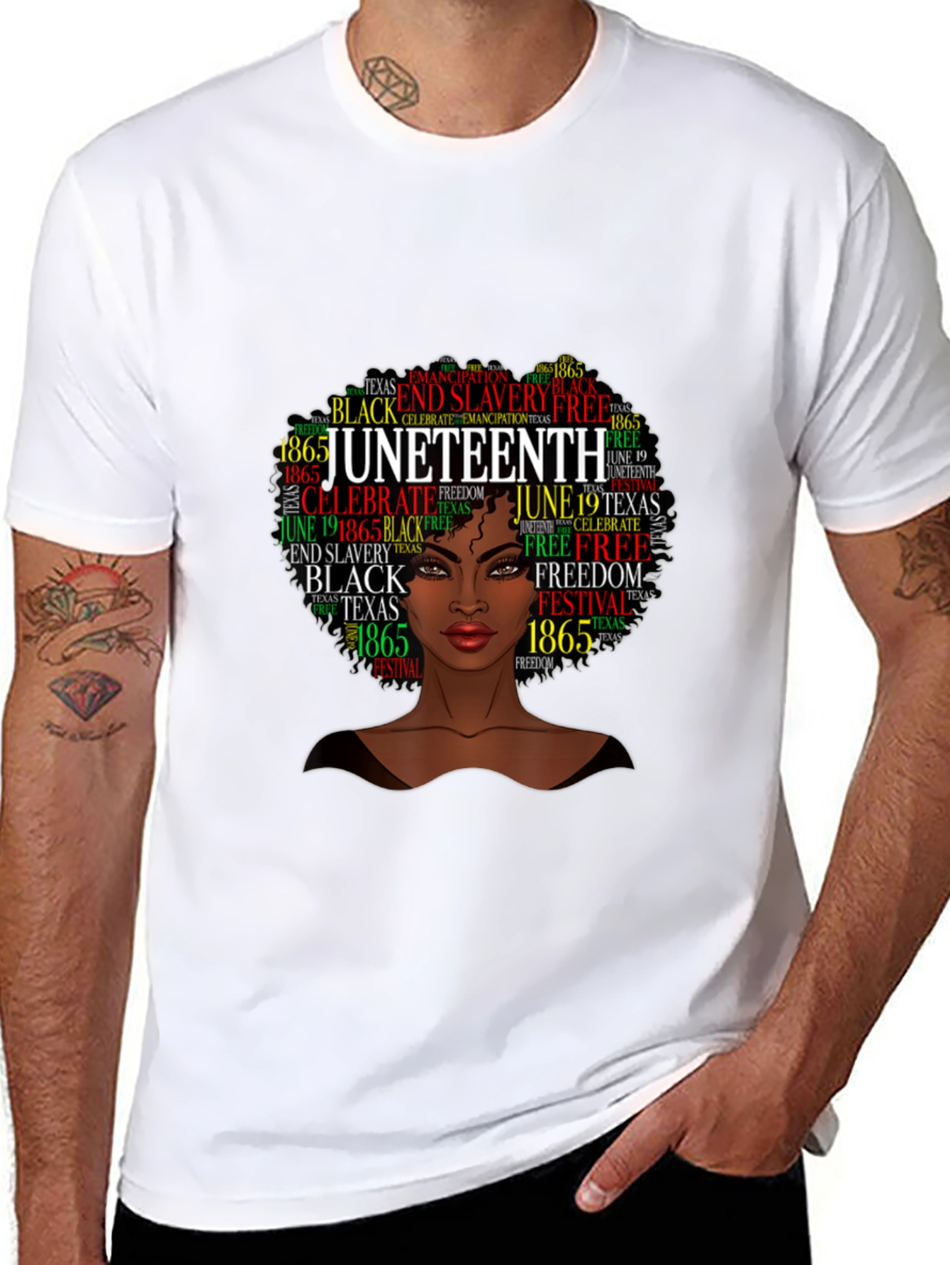 Juneteenth Afro Woman Black Pride T-Shirt