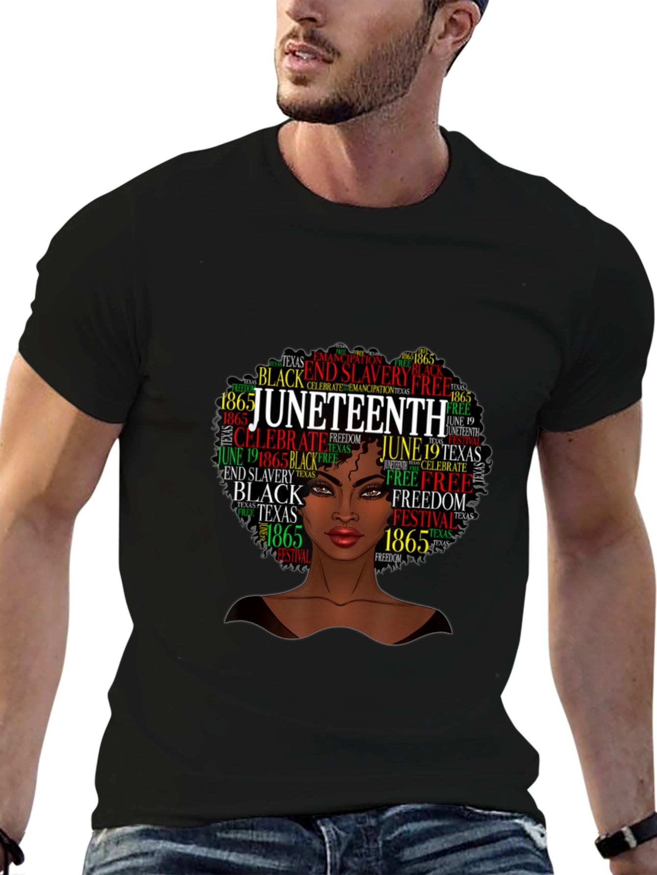 Juneteenth Afro Woman Black Pride T-Shirt