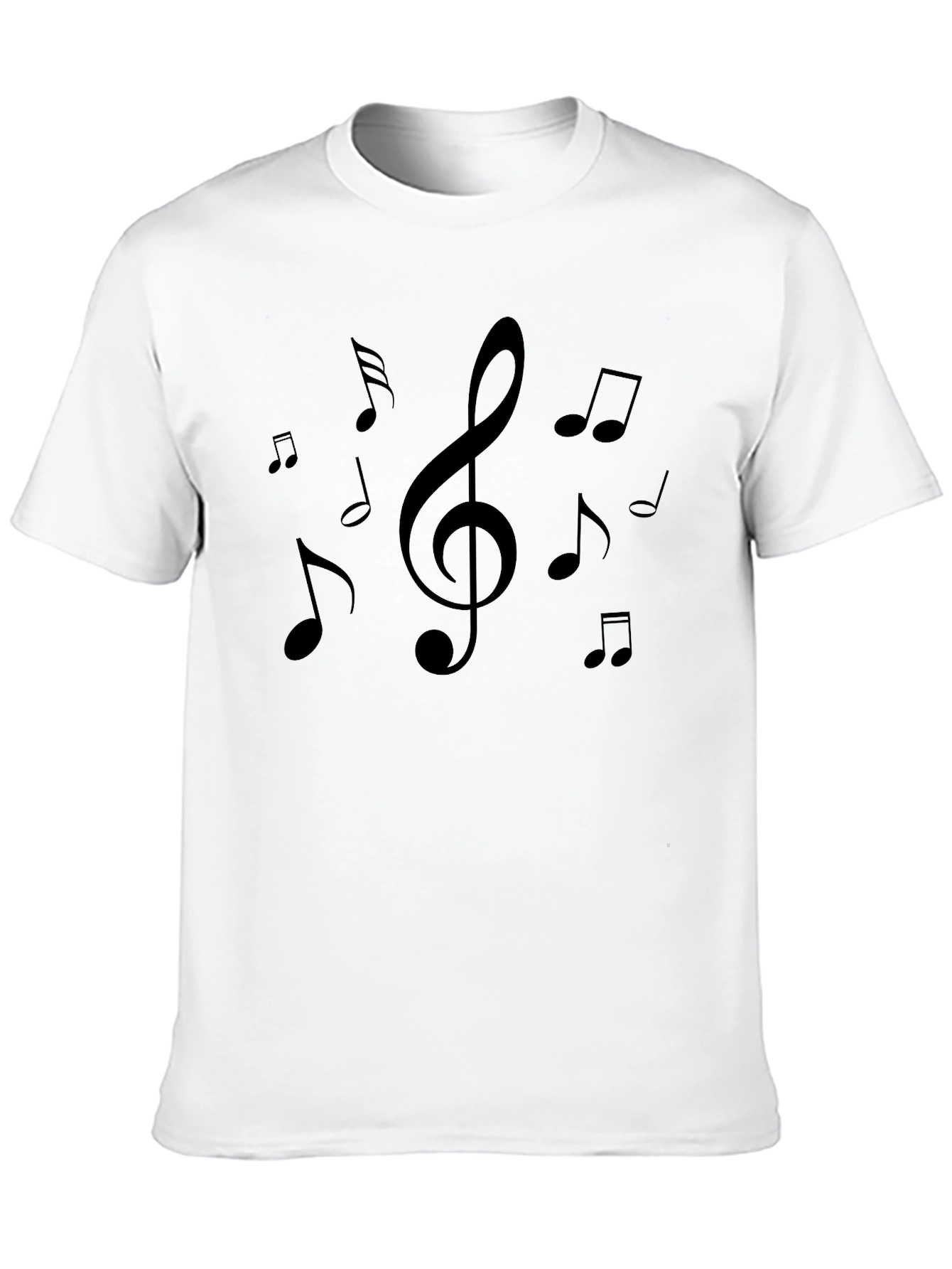 Musical Notes Black T-Shirt
