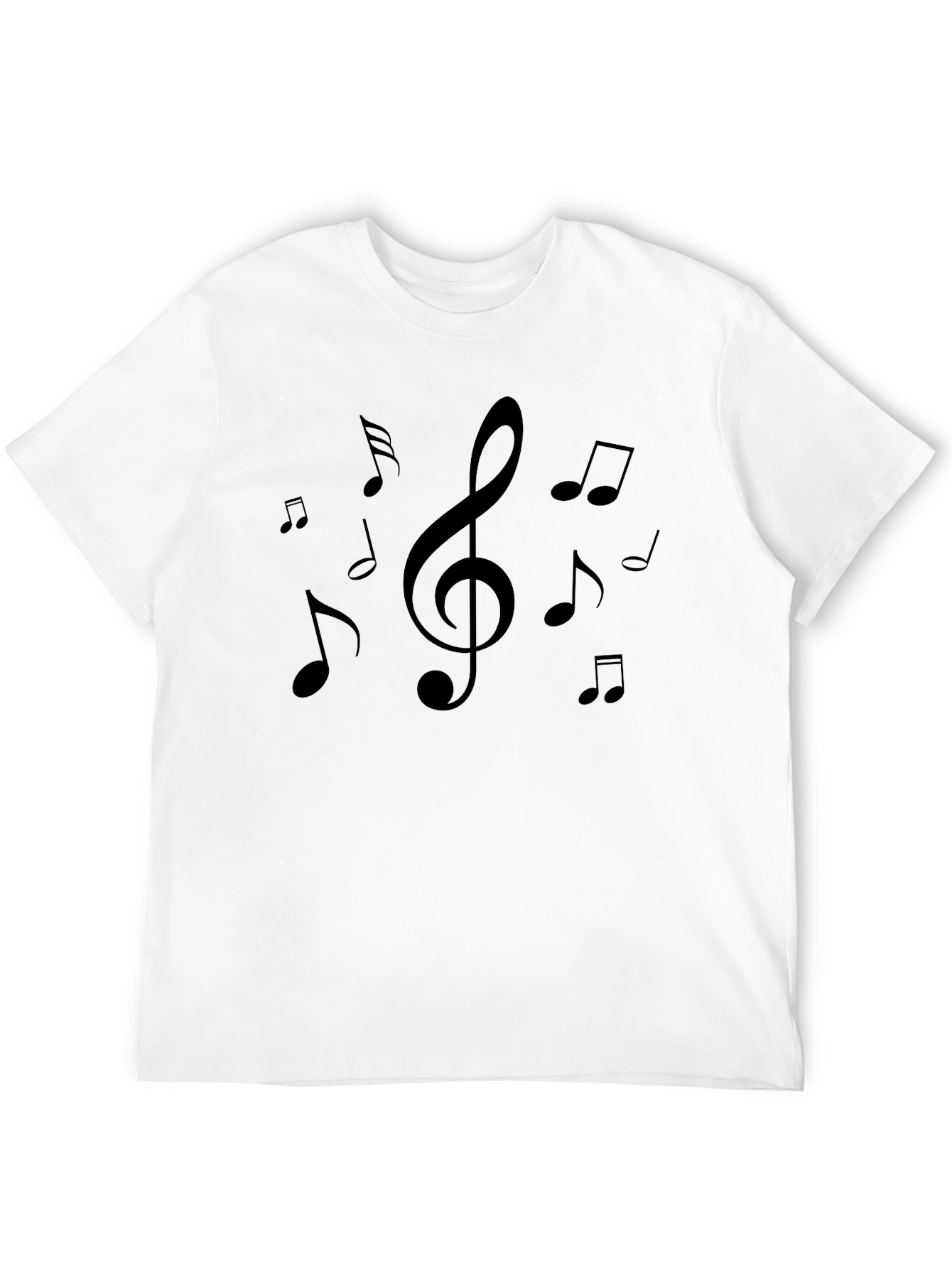 Musical Notes Black T-Shirt
