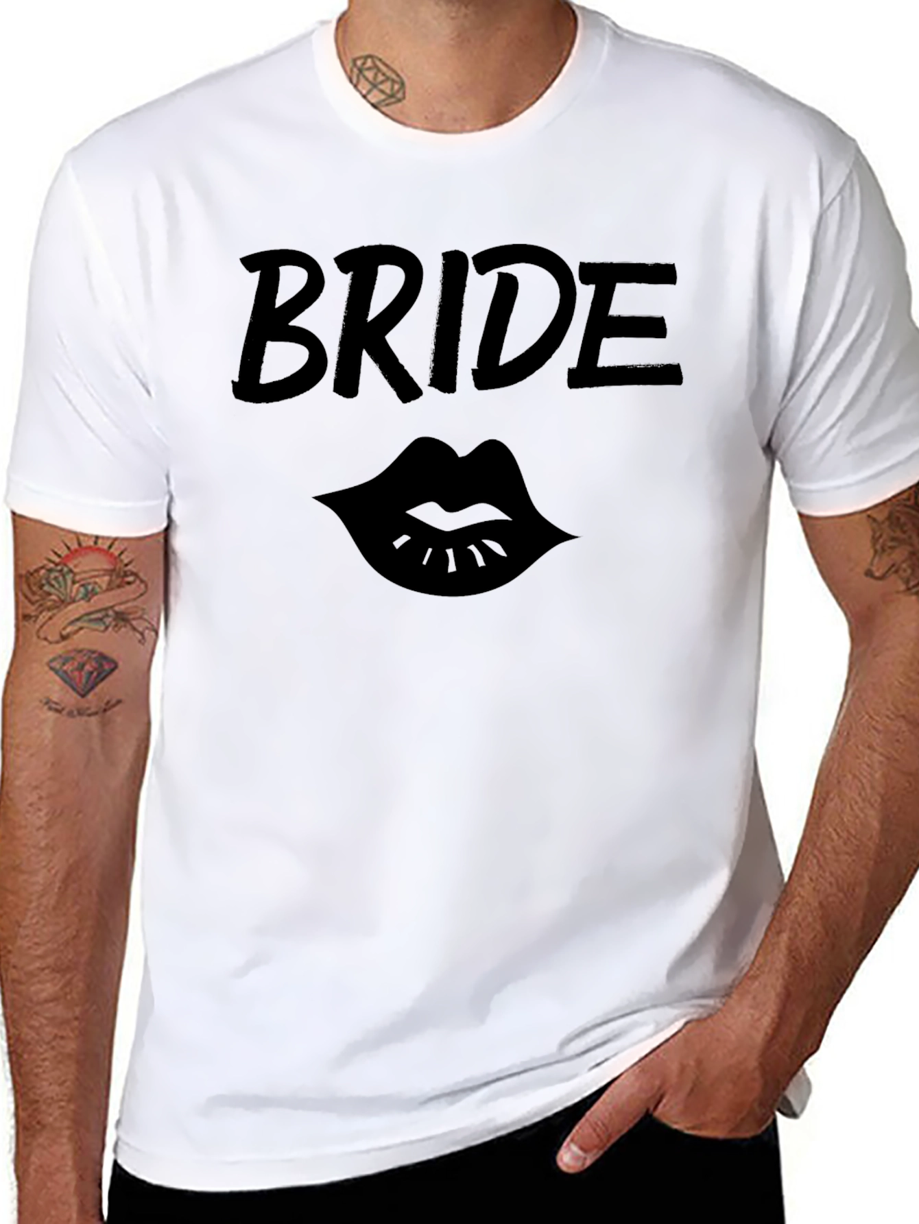 Bride Lips Graphic Tee - Bachelorette Party Shirt