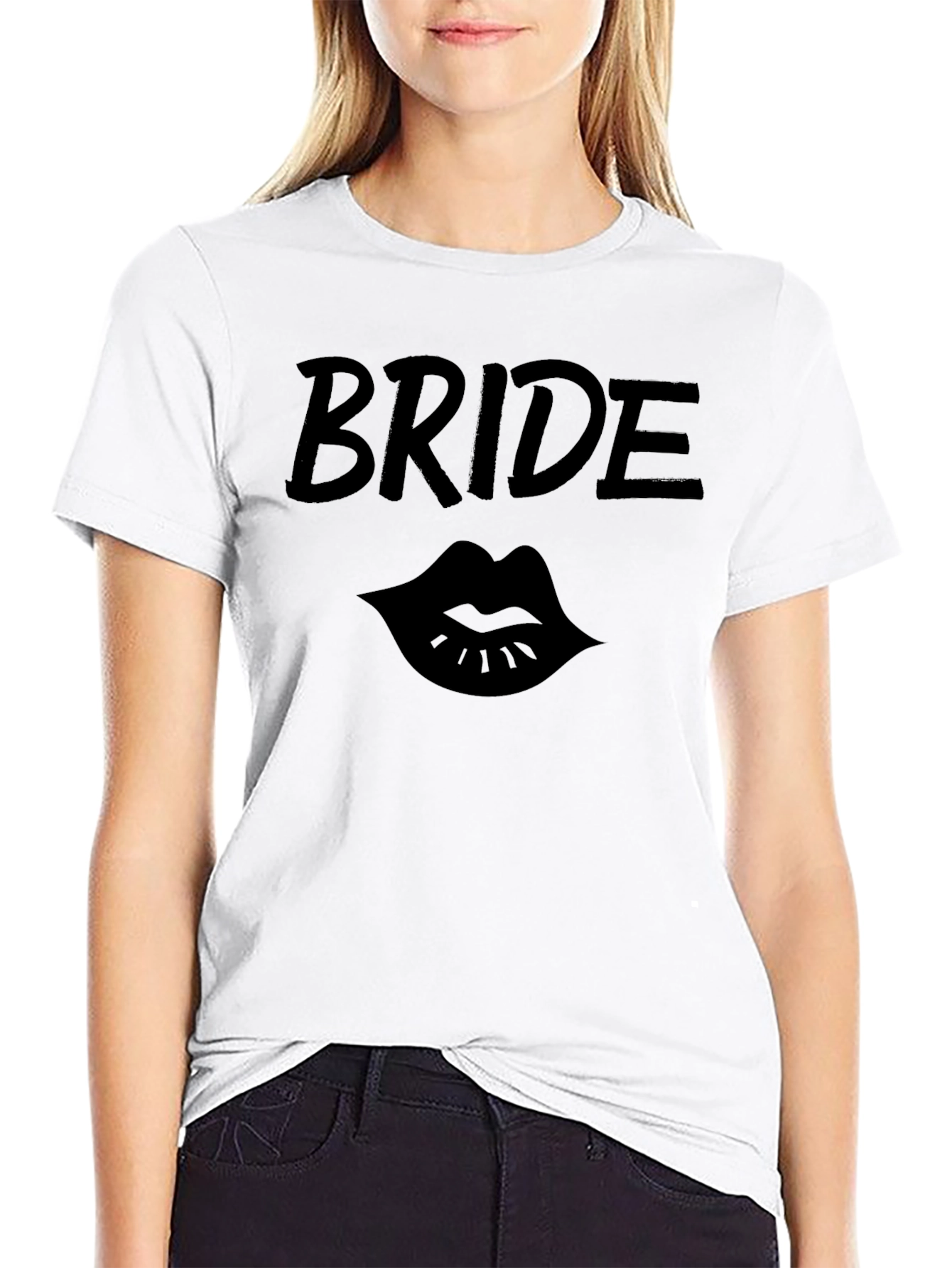 Bride Lips Graphic Tee - Bachelorette Party Shirt