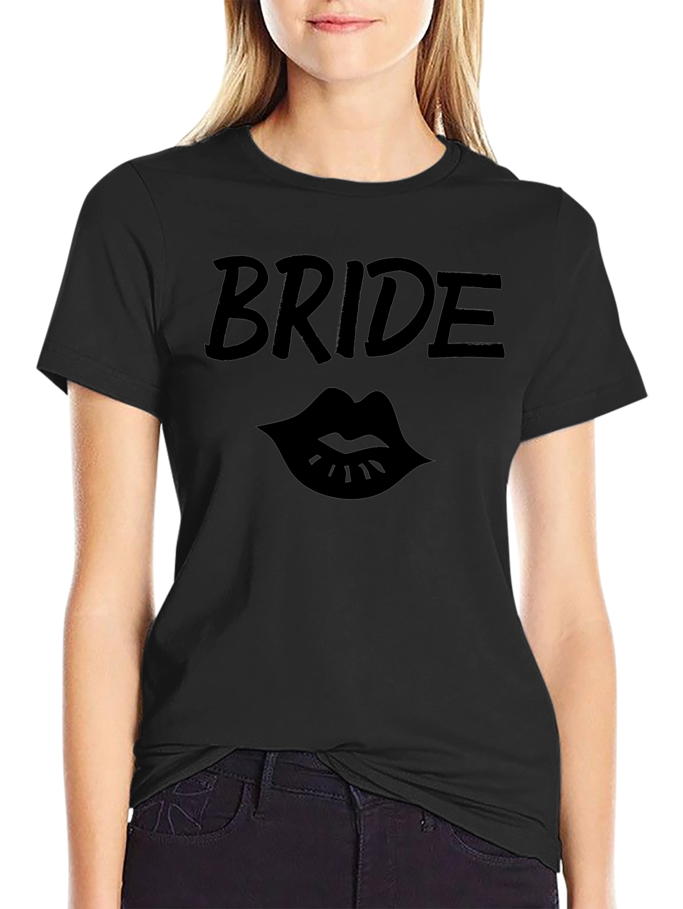 Bride Lips Graphic Tee - Bachelorette Party Shirt
