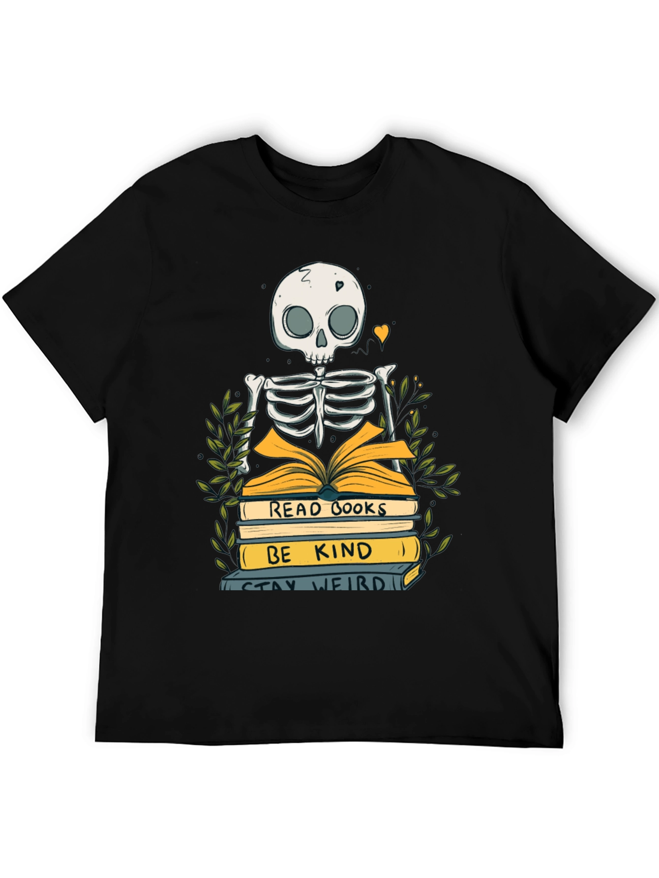 Skeleton Reader Graphic T-Shirt