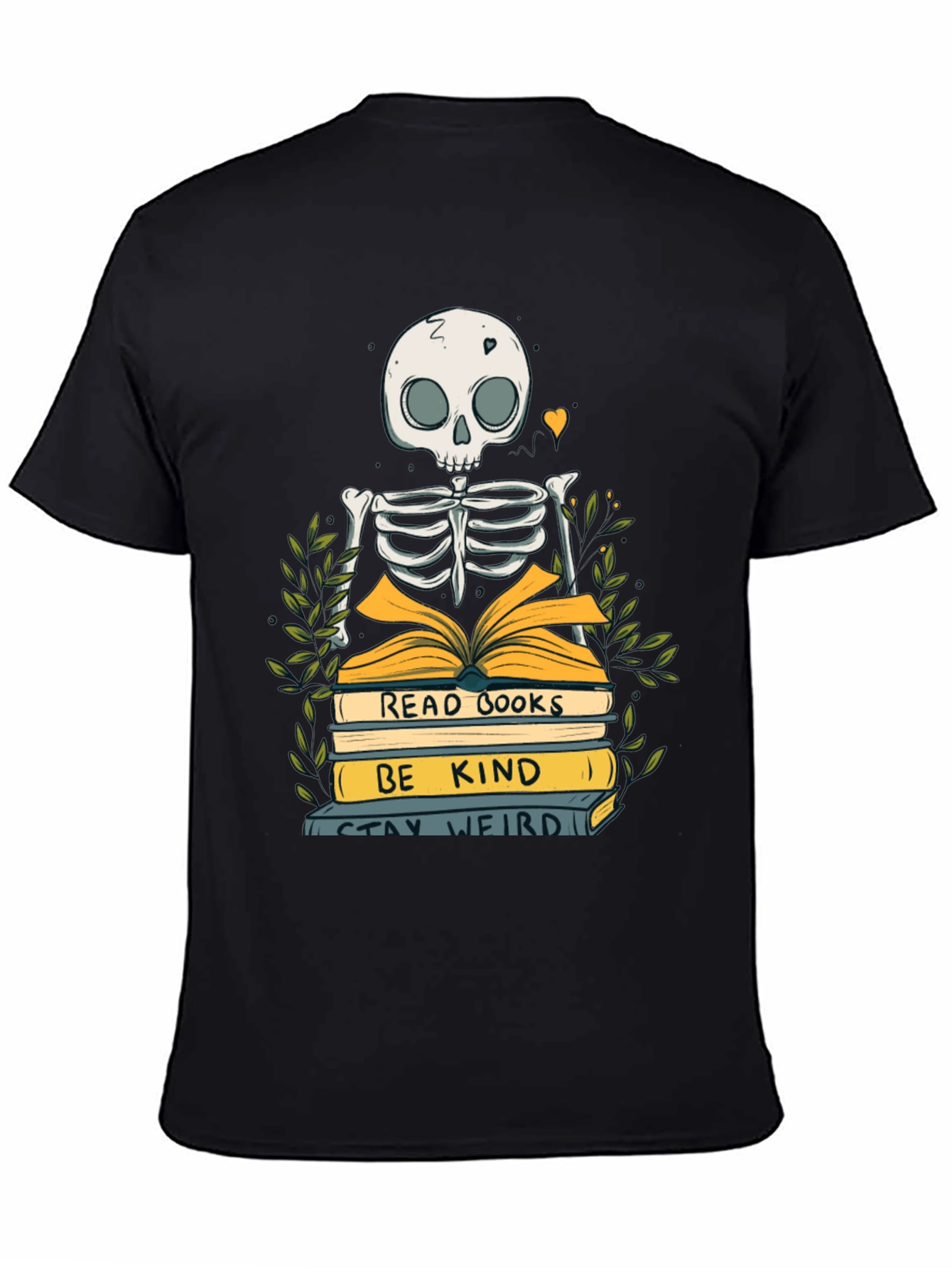 Skeleton Reader Graphic T-Shirt