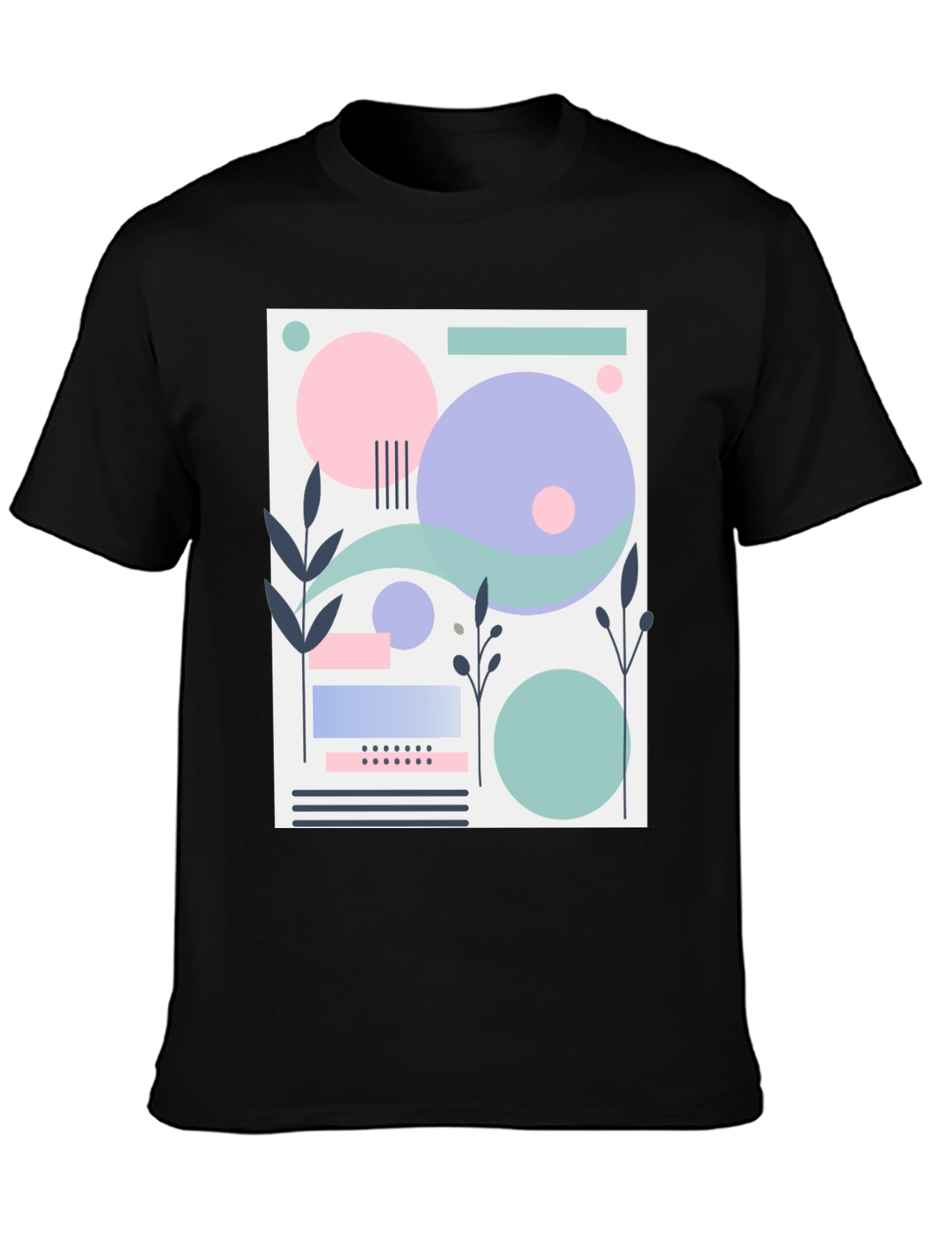 Abstract Geometric Design T-Shirt - Modern Art Tee