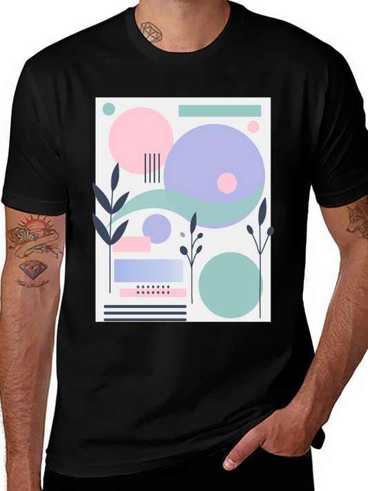 Abstract Geometric Design T-Shirt - Modern Art Tee