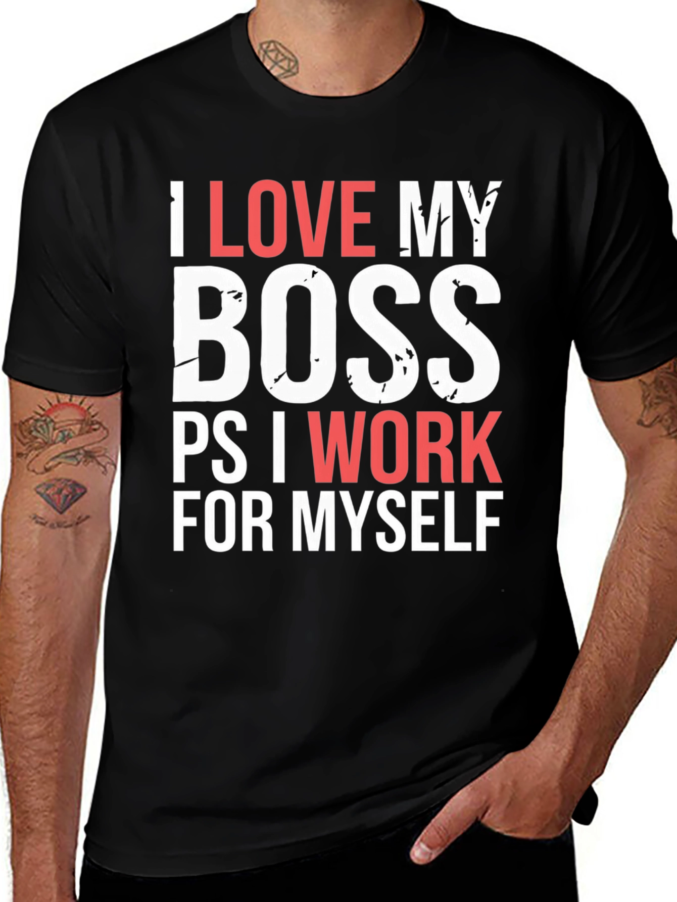 Funny I Love My Boss T-Shirt