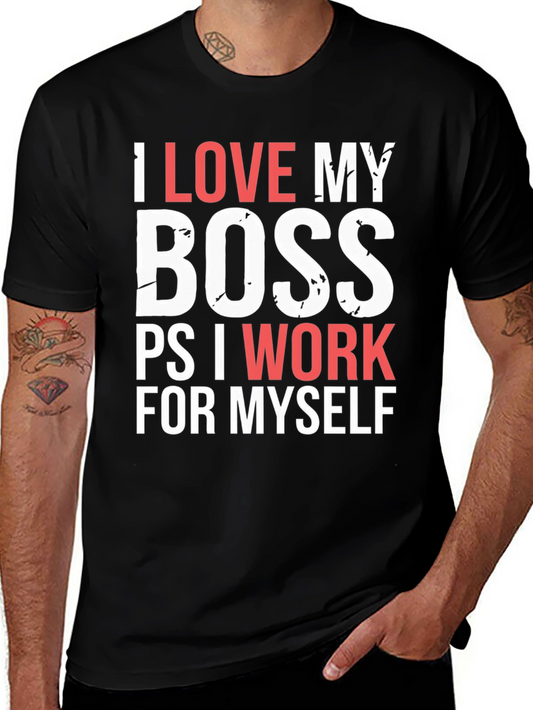Funny I Love My Boss T-Shirt
