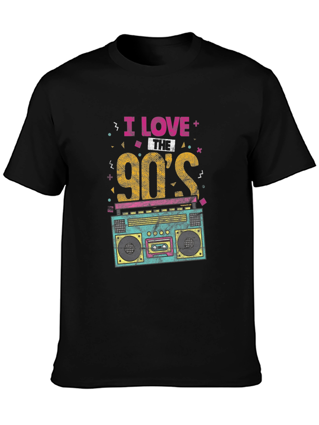 I Love the 90s Retro Boombox Graphic T-Shirt