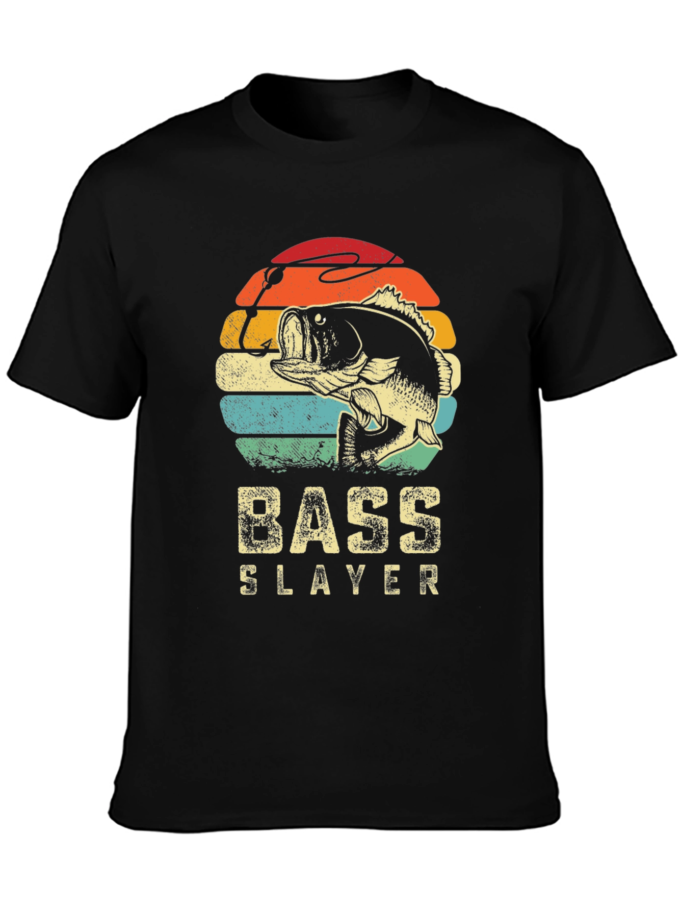 Bass Slayer Graphic Tee - Retro Fishing Shirt