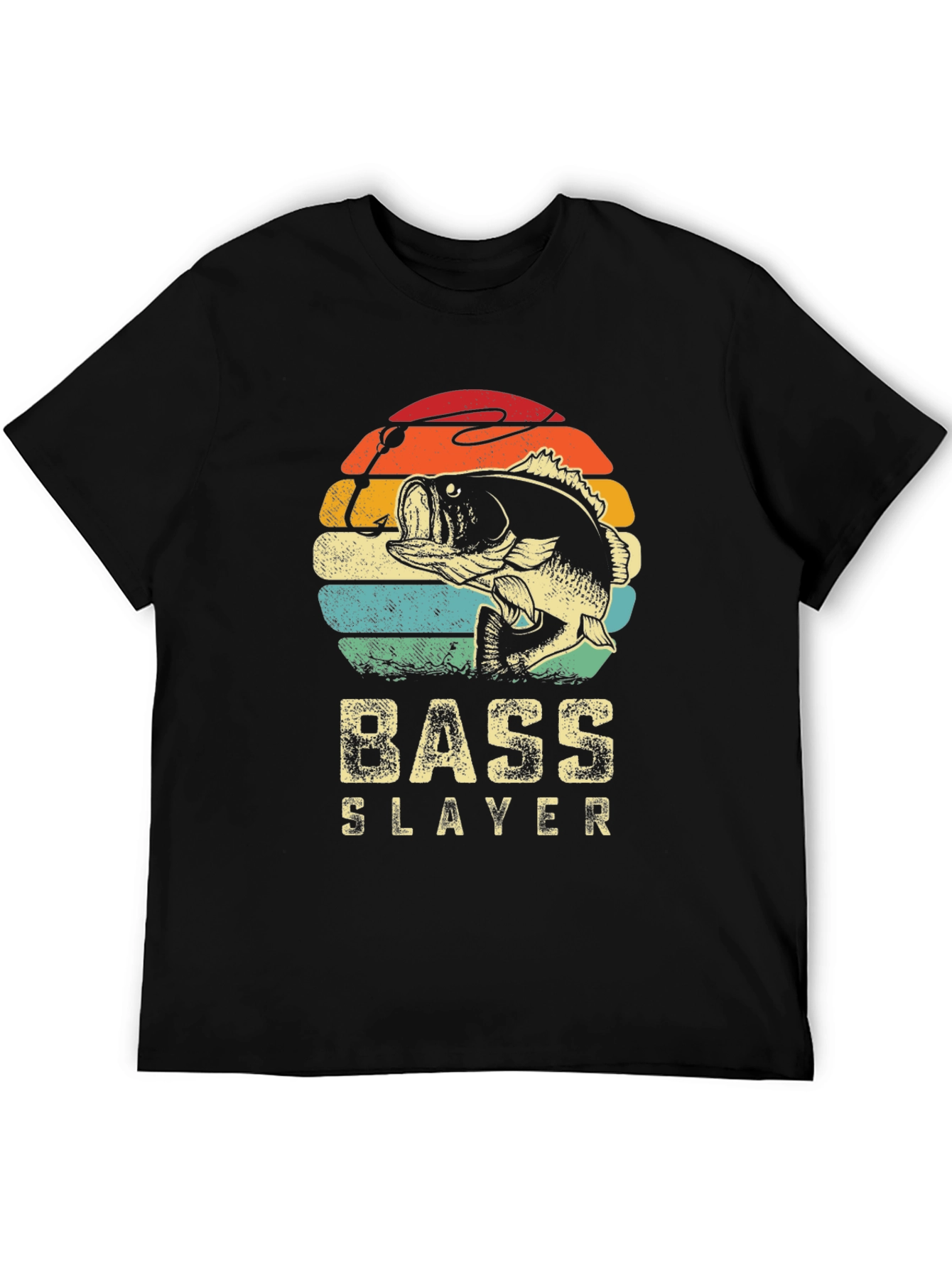 Bass Slayer Graphic Tee - Retro Fishing Shirt