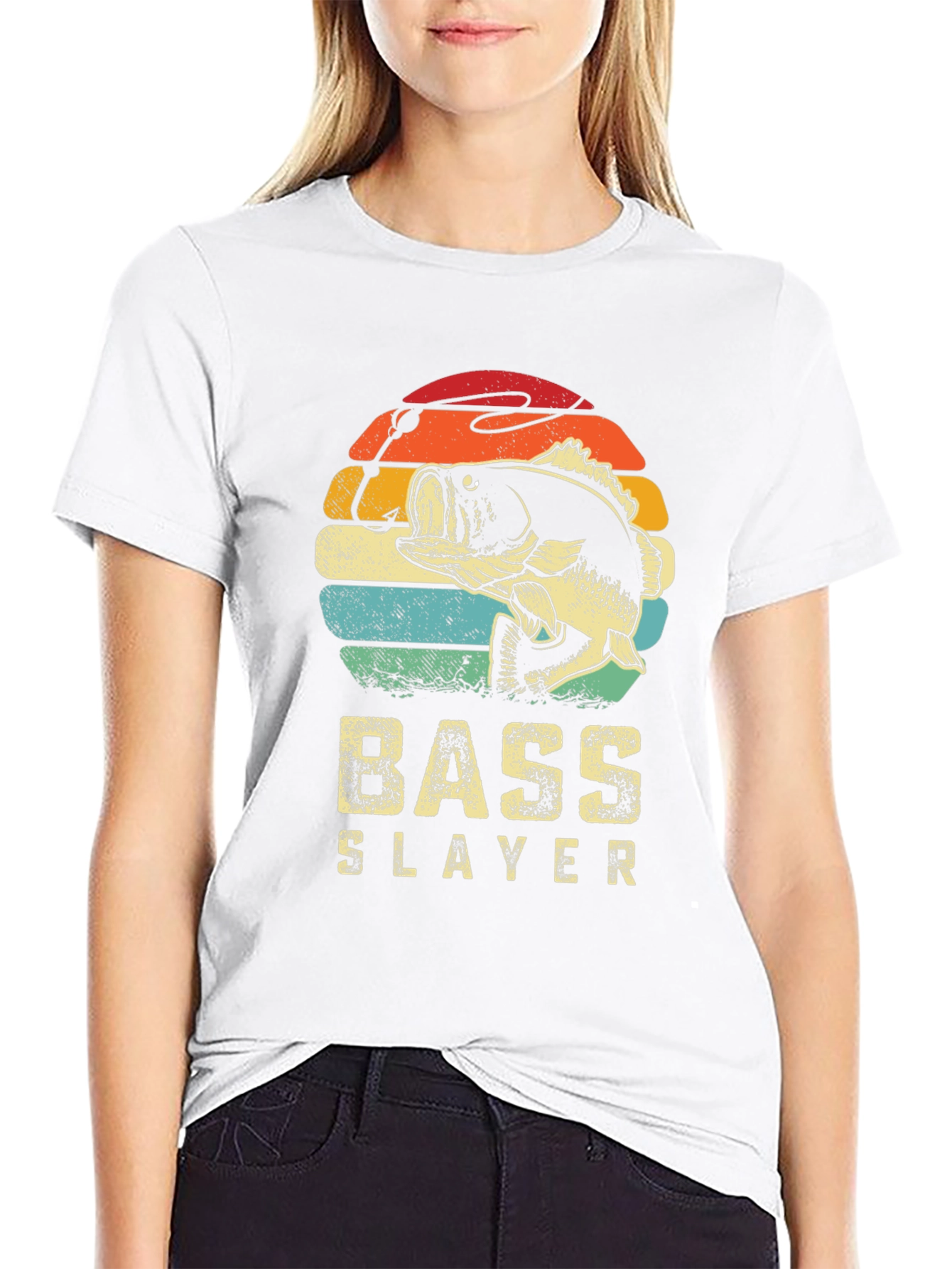 Bass Slayer Graphic Tee - Retro Fishing Shirt