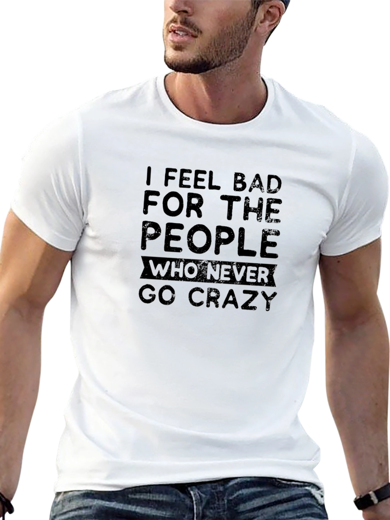 Crazy People Graphic Tee - Black