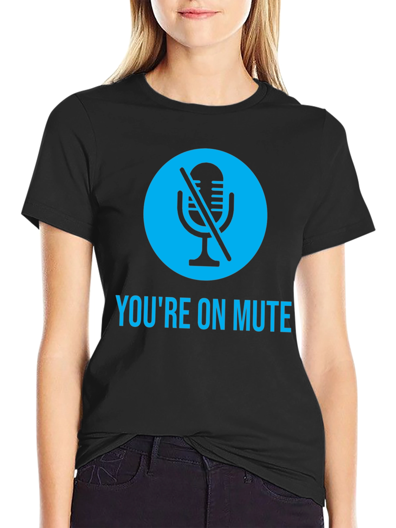 Youre On Mute Black Graphic Tee