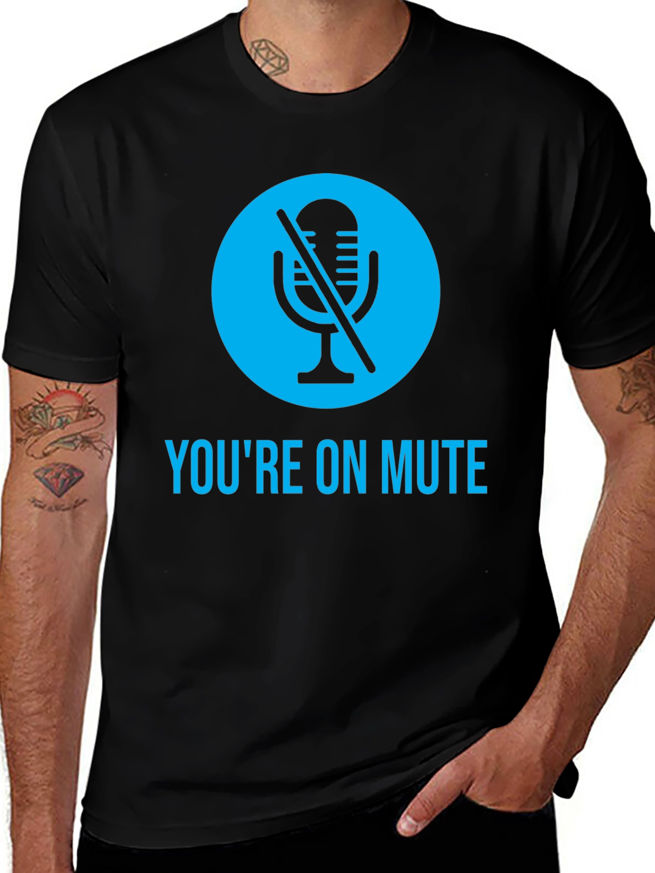 Youre On Mute Black Graphic Tee