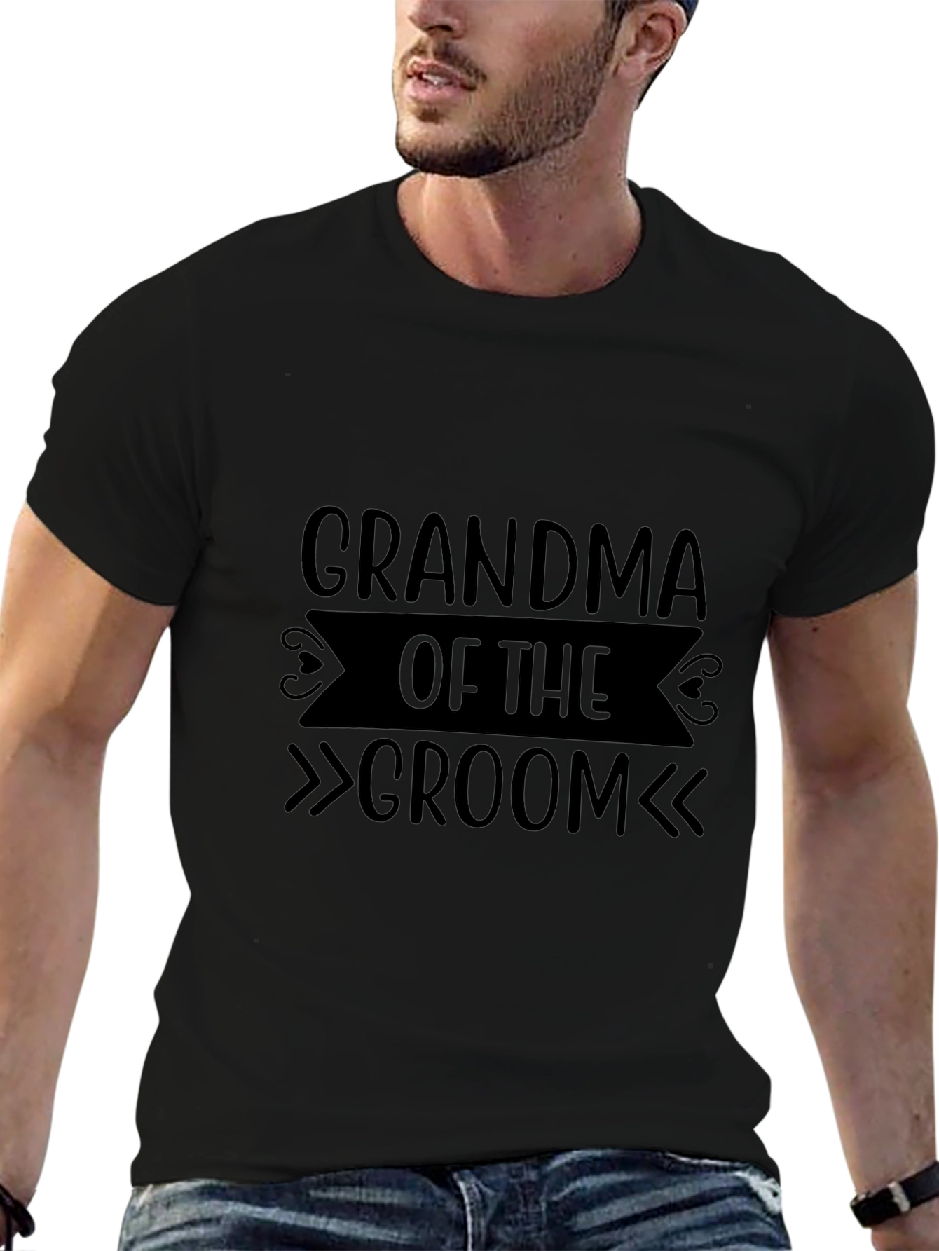Grandma of the Groom T-Shirt - Black