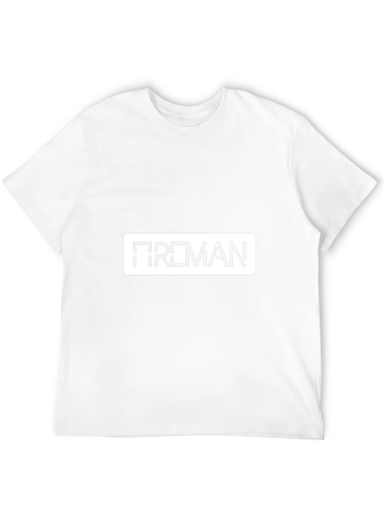 Fireman Graphic T-Shirt - Black Crew Neck Tee