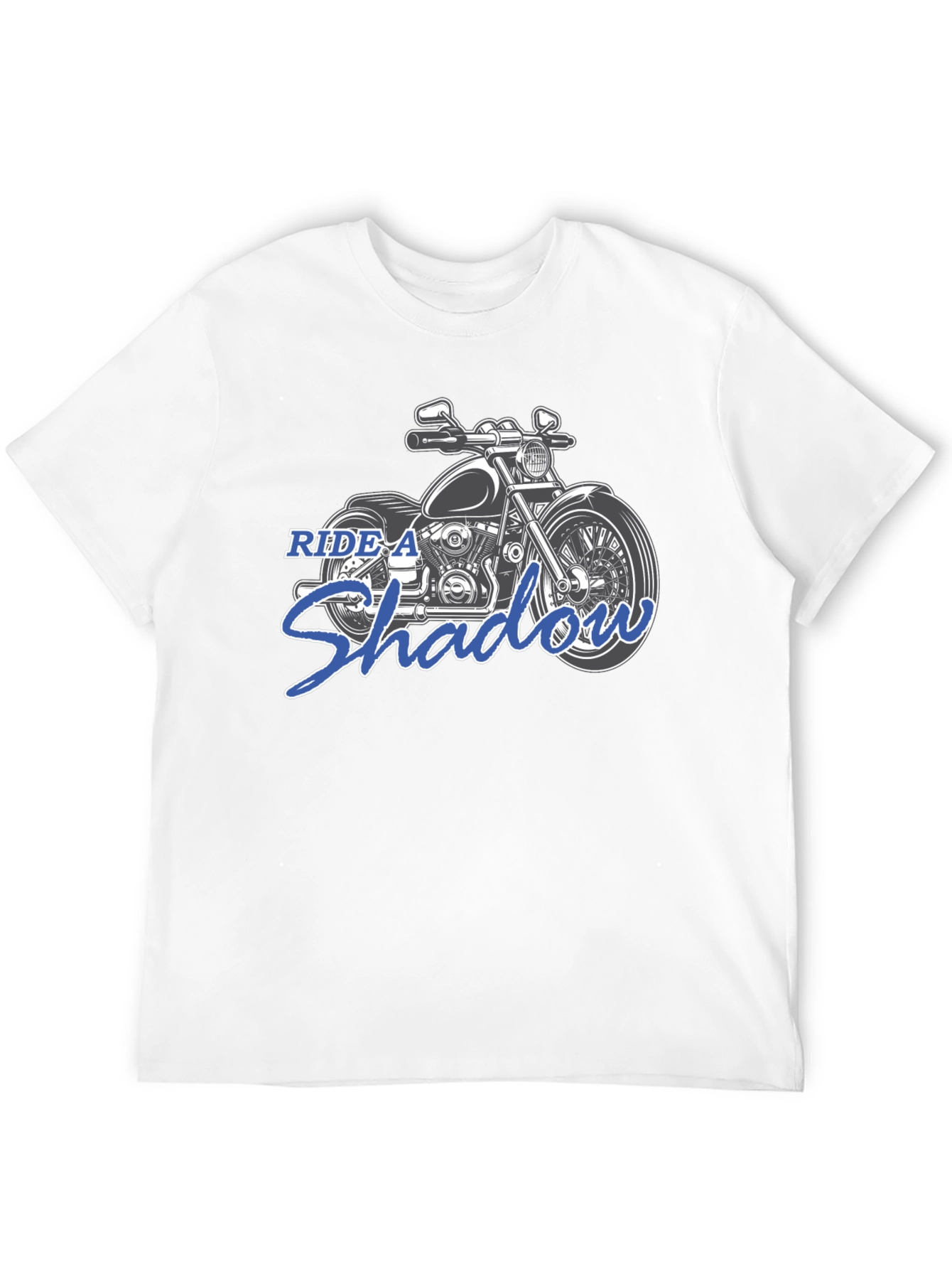 Ride A Shadow Motorcycle Graphic Tee - Black