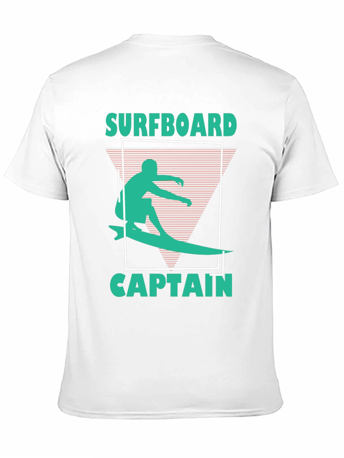 Surfboard Captain Graphic Tee - Black Cotton T-Shirt