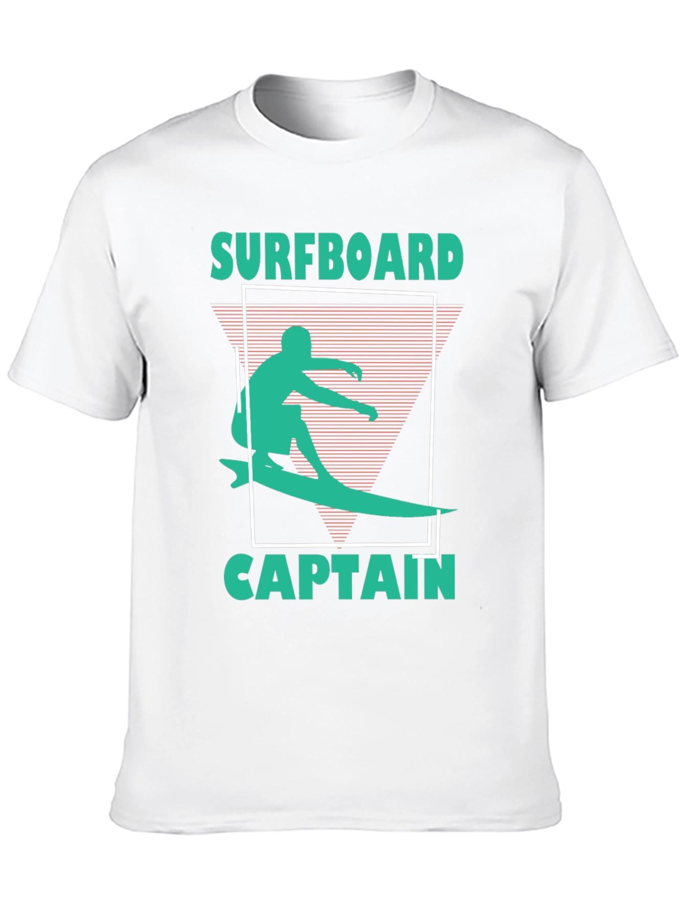 Surfboard Captain Graphic Tee - Black Cotton T-Shirt