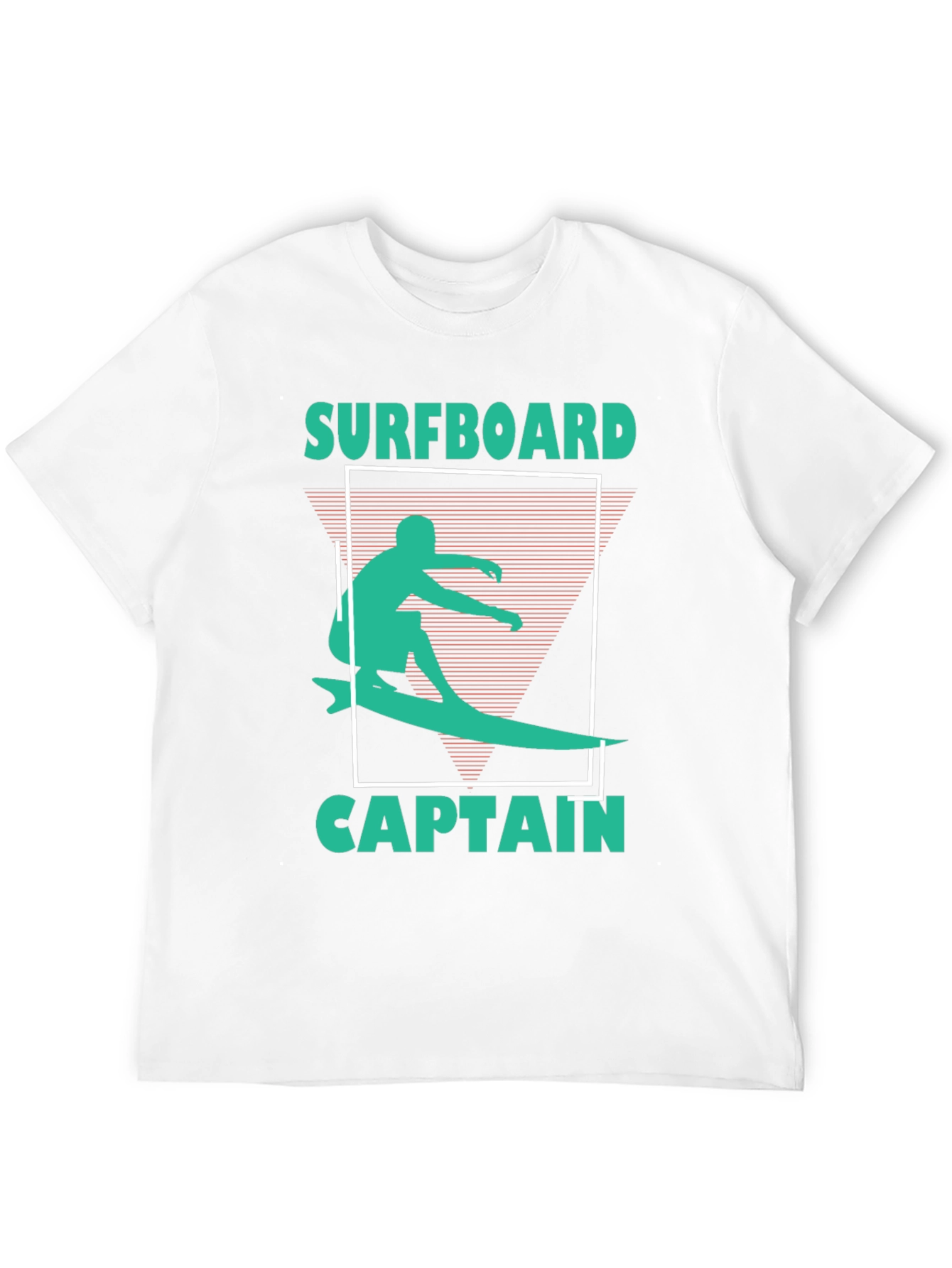 Surfboard Captain Graphic Tee - Black Cotton T-Shirt