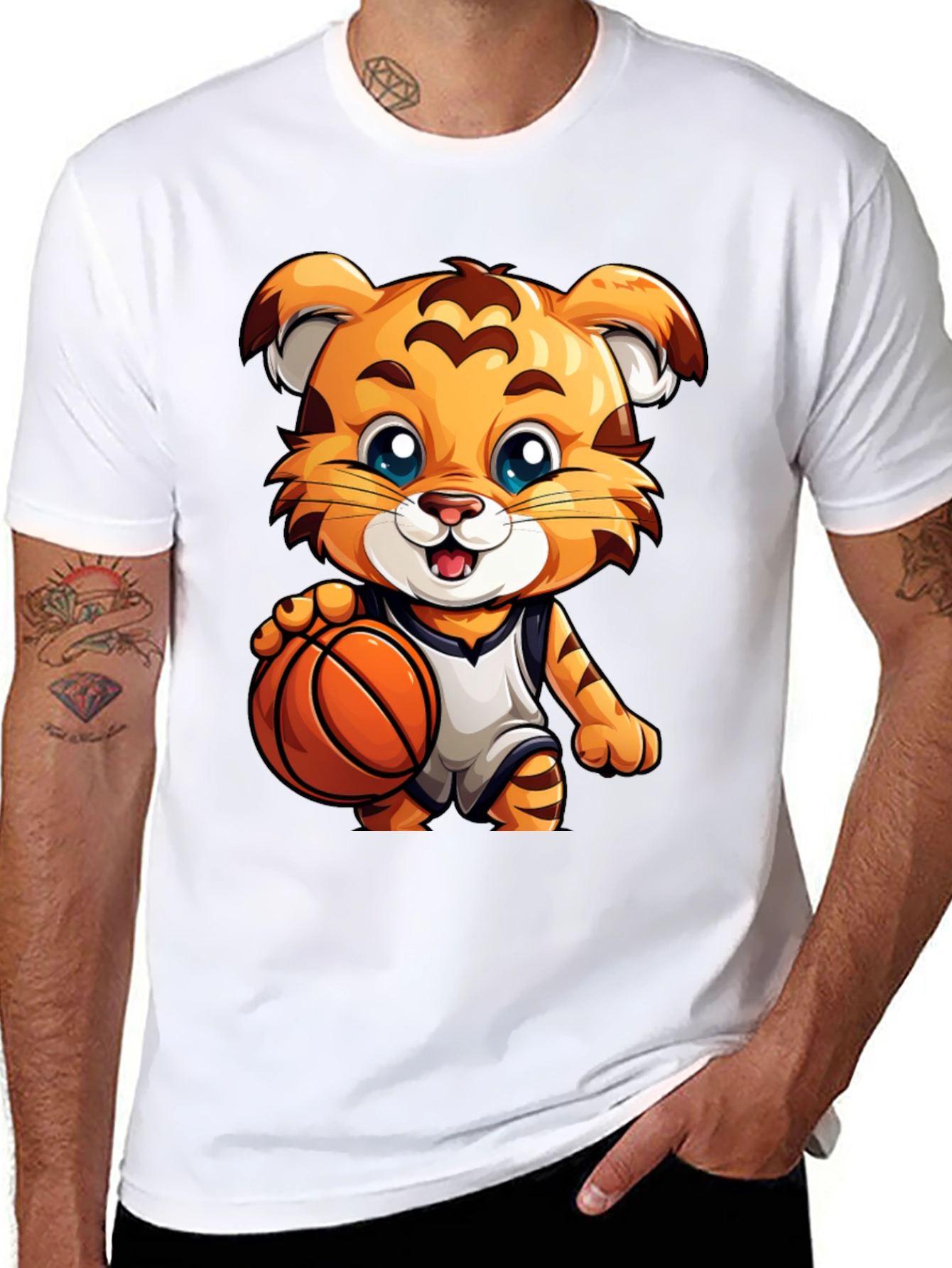 Cool Tiger Basketball T-Shirt