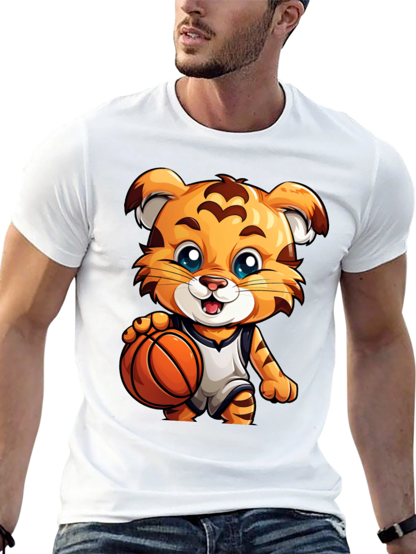Cool Tiger Basketball T-Shirt